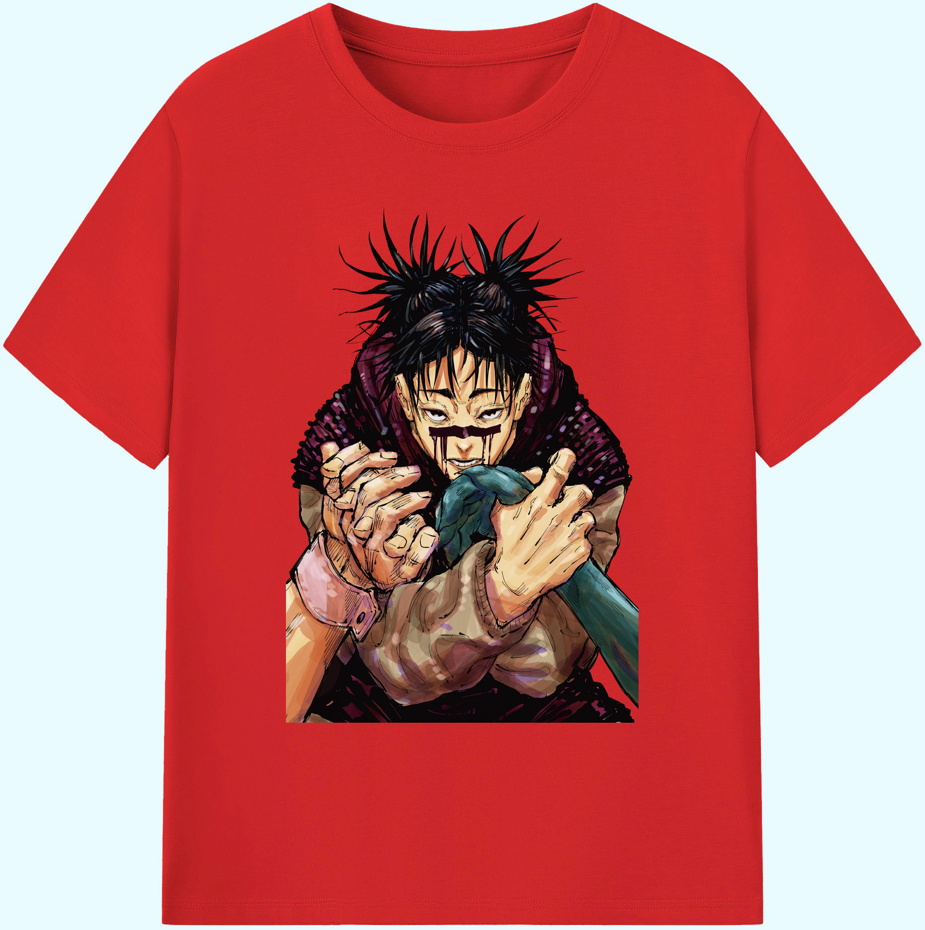 （画像用） 呪術廻戦 Jujutsu Kaisen 綿100％ メンズ半袖Tシャツ｜肌触りやわらか＆通気性