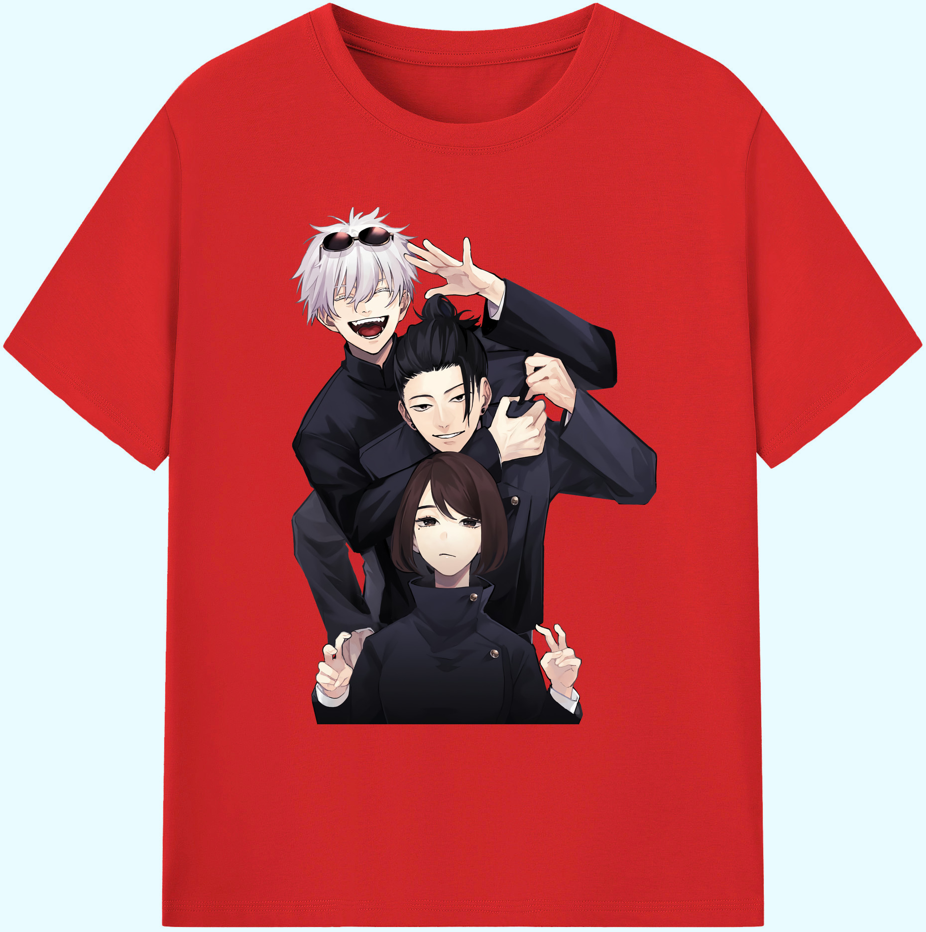 （画像用） 呪術廻戦 Jujutsu Kaisen 綿100％ メンズ半袖Tシャツ｜肌触りやわらか＆通気性