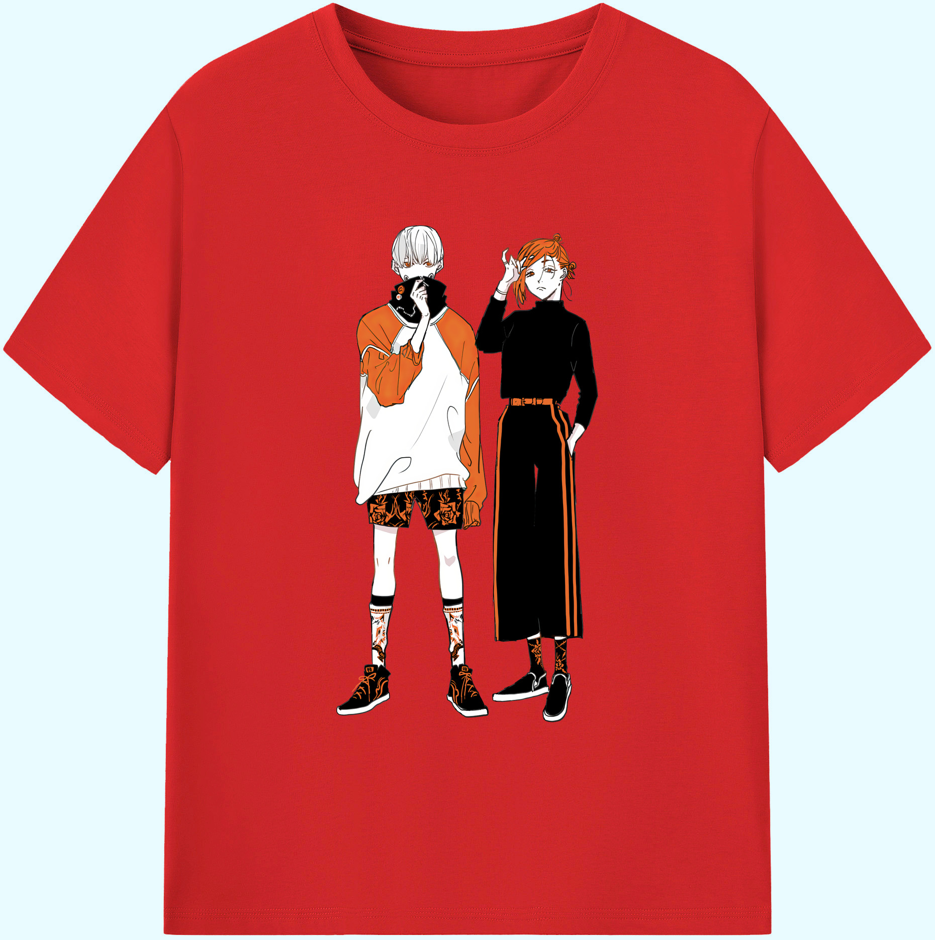（画像用） 呪術廻戦 Jujutsu Kaisen 綿100％ メンズ半袖Tシャツ｜肌触りやわらか＆通気性