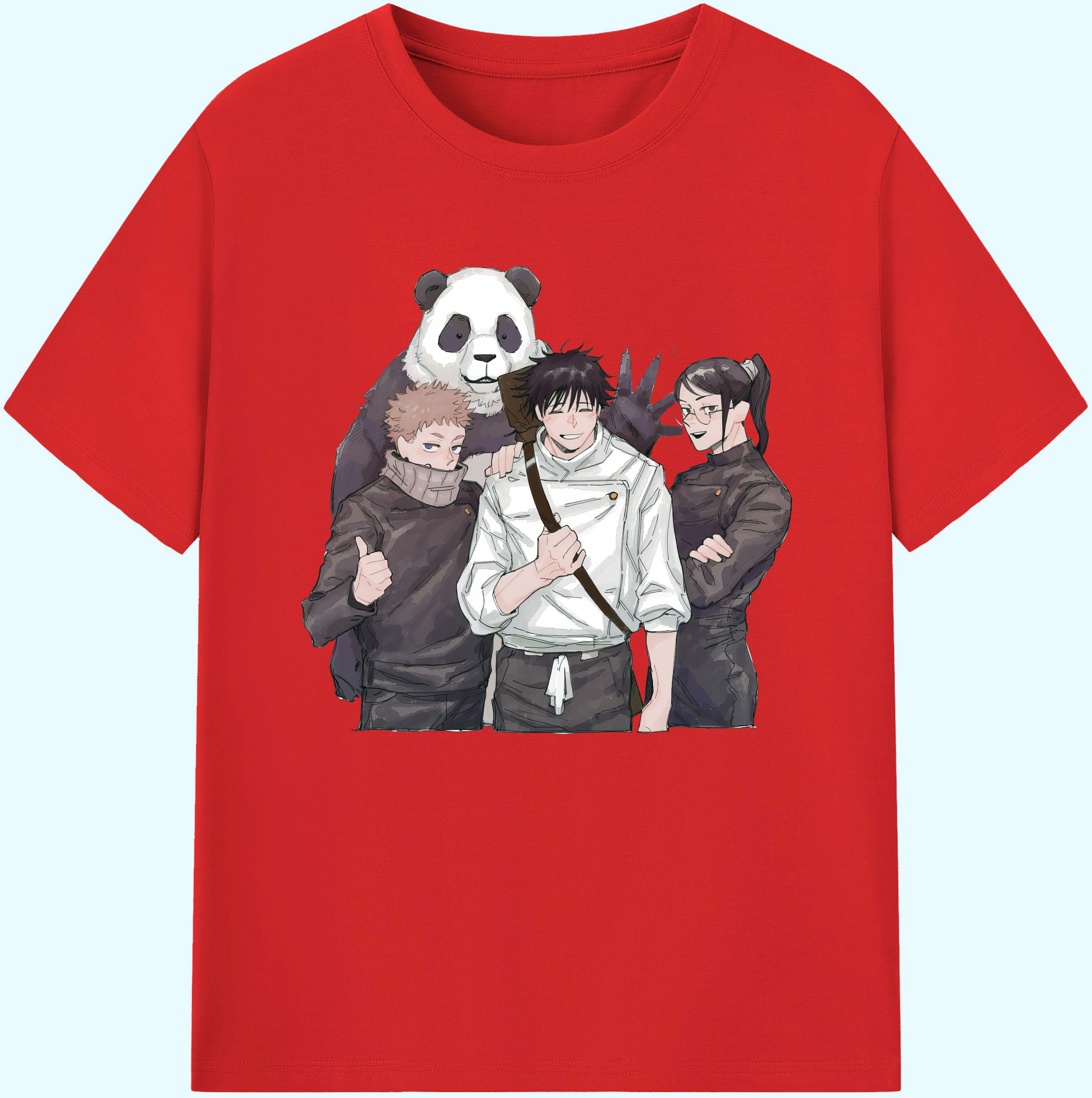 （画像用） 呪術廻戦 Jujutsu Kaisen 綿100％ メンズ半袖Tシャツ｜肌触りやわらか＆通気性