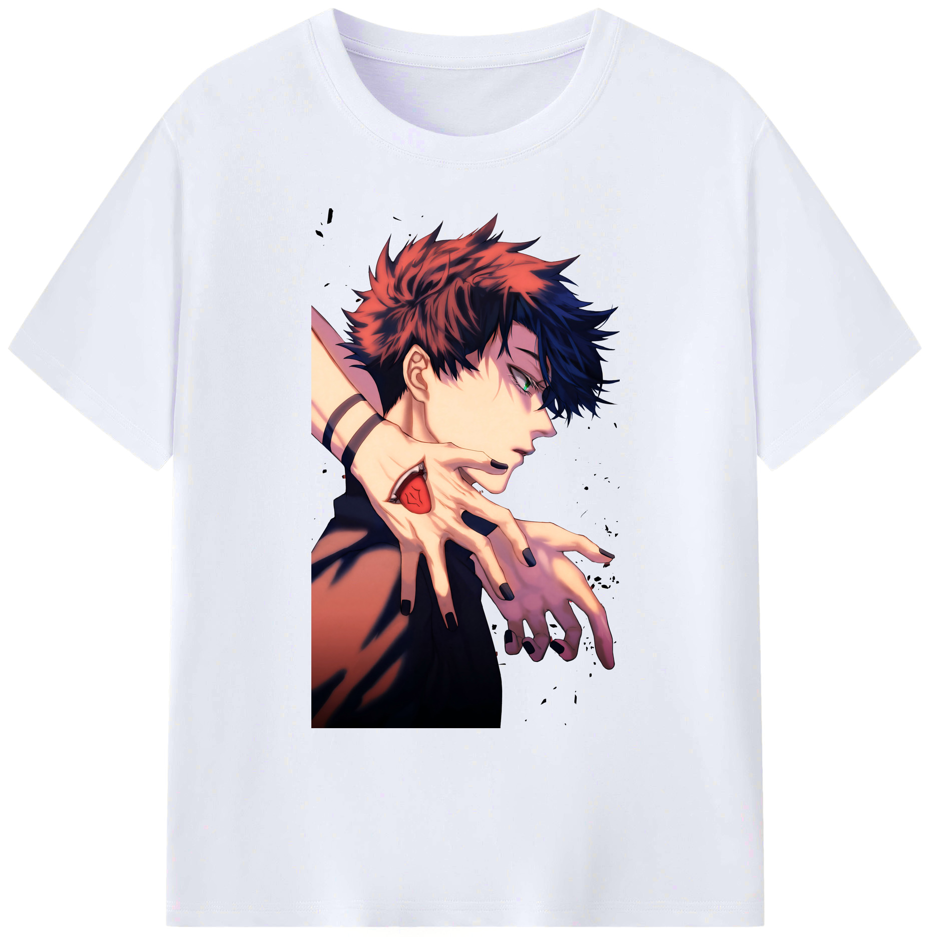 （画像用） 呪術廻戦 Jujutsu Kaisen 綿100％ メンズ半袖Tシャツ｜肌触りやわらか＆通気性