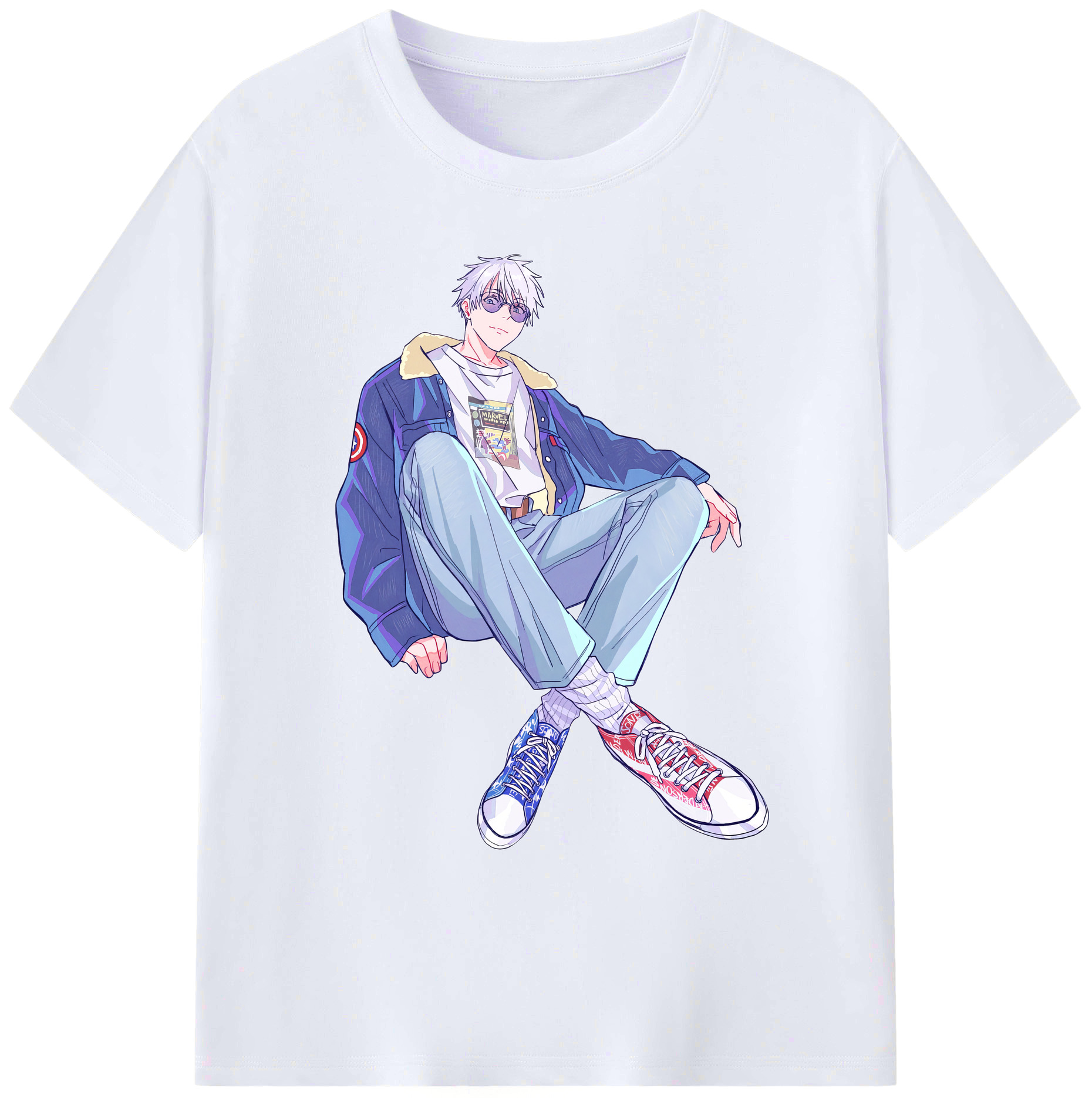 （画像用） 呪術廻戦 Jujutsu Kaisen 綿100％ メンズ半袖Tシャツ｜肌触りやわらか＆通気性