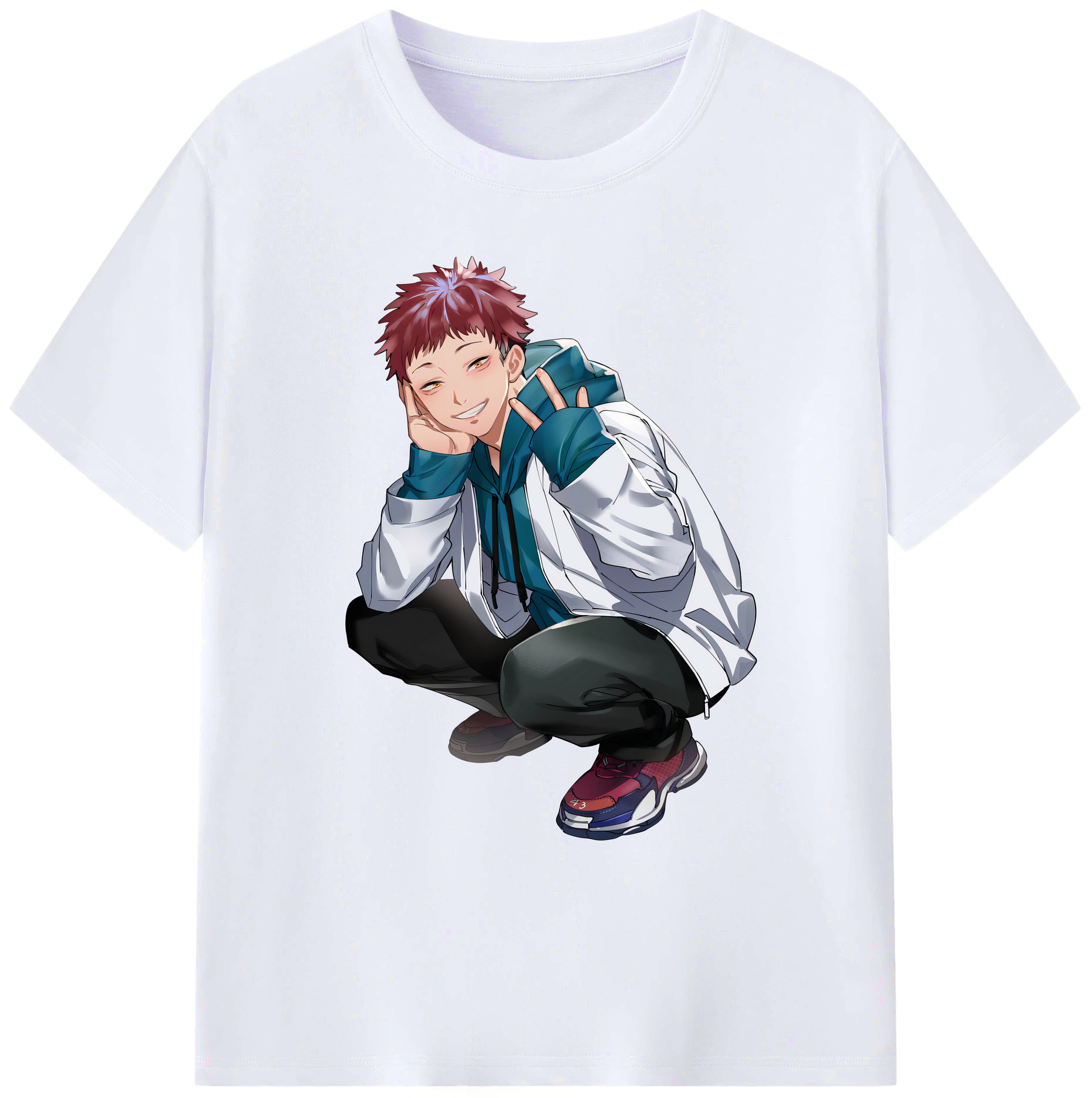（画像用） 呪術廻戦 Jujutsu Kaisen 綿100％ メンズ半袖Tシャツ｜肌触りやわらか＆通気性