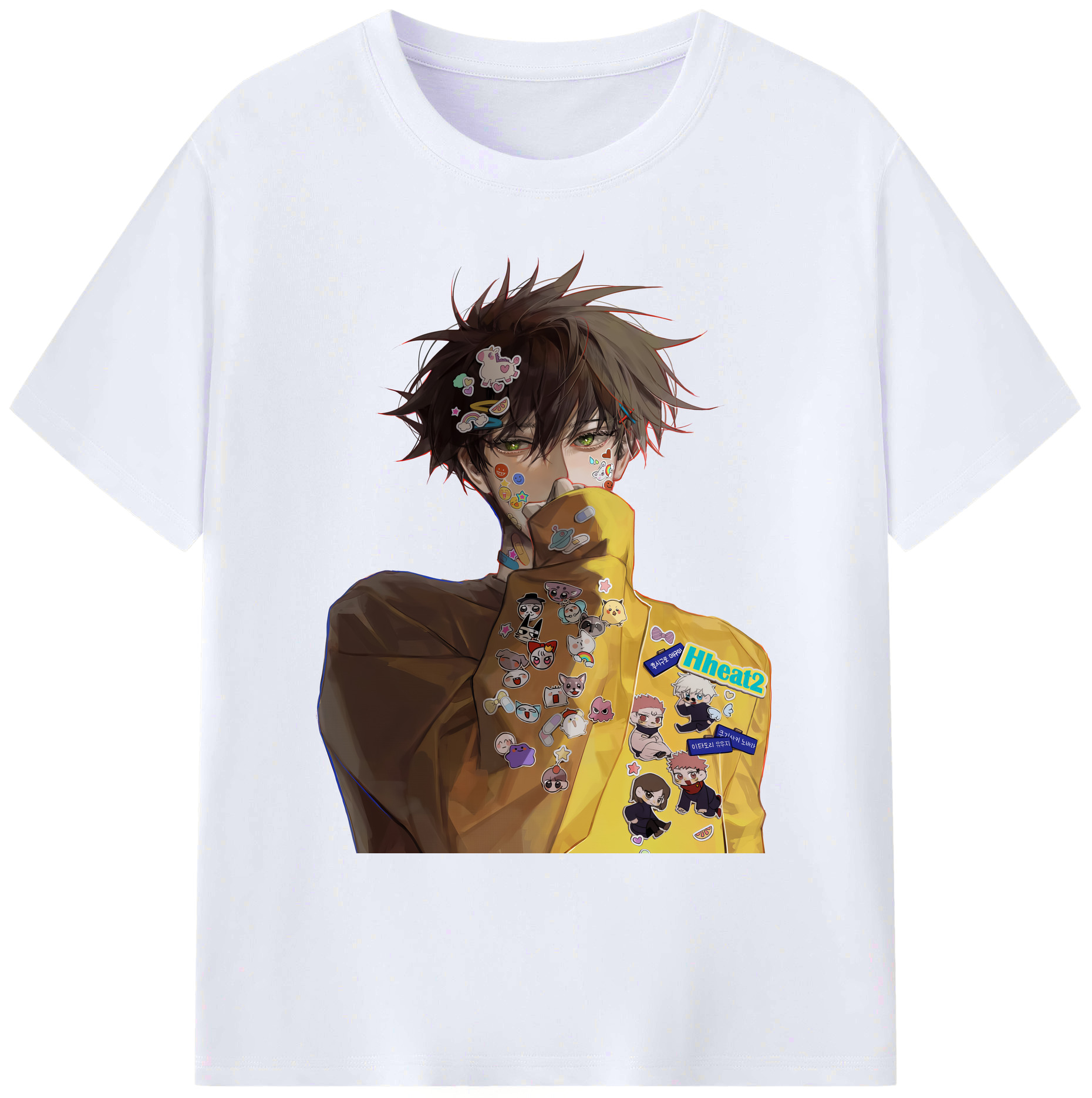 （画像用） 呪術廻戦 Jujutsu Kaisen 綿100％ メンズ半袖Tシャツ｜肌触りやわらか＆通気性