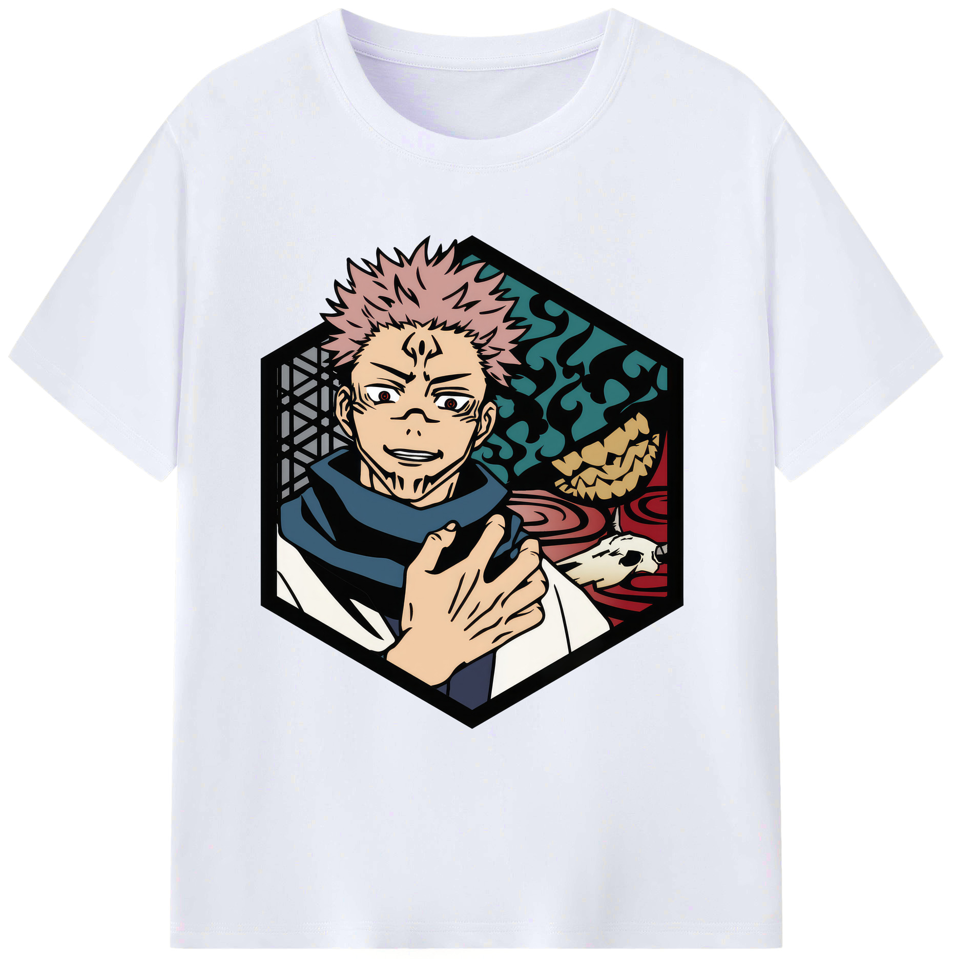 （画像用） 呪術廻戦 Jujutsu Kaisen 綿100％ メンズ半袖Tシャツ｜肌触りやわらか＆通気性