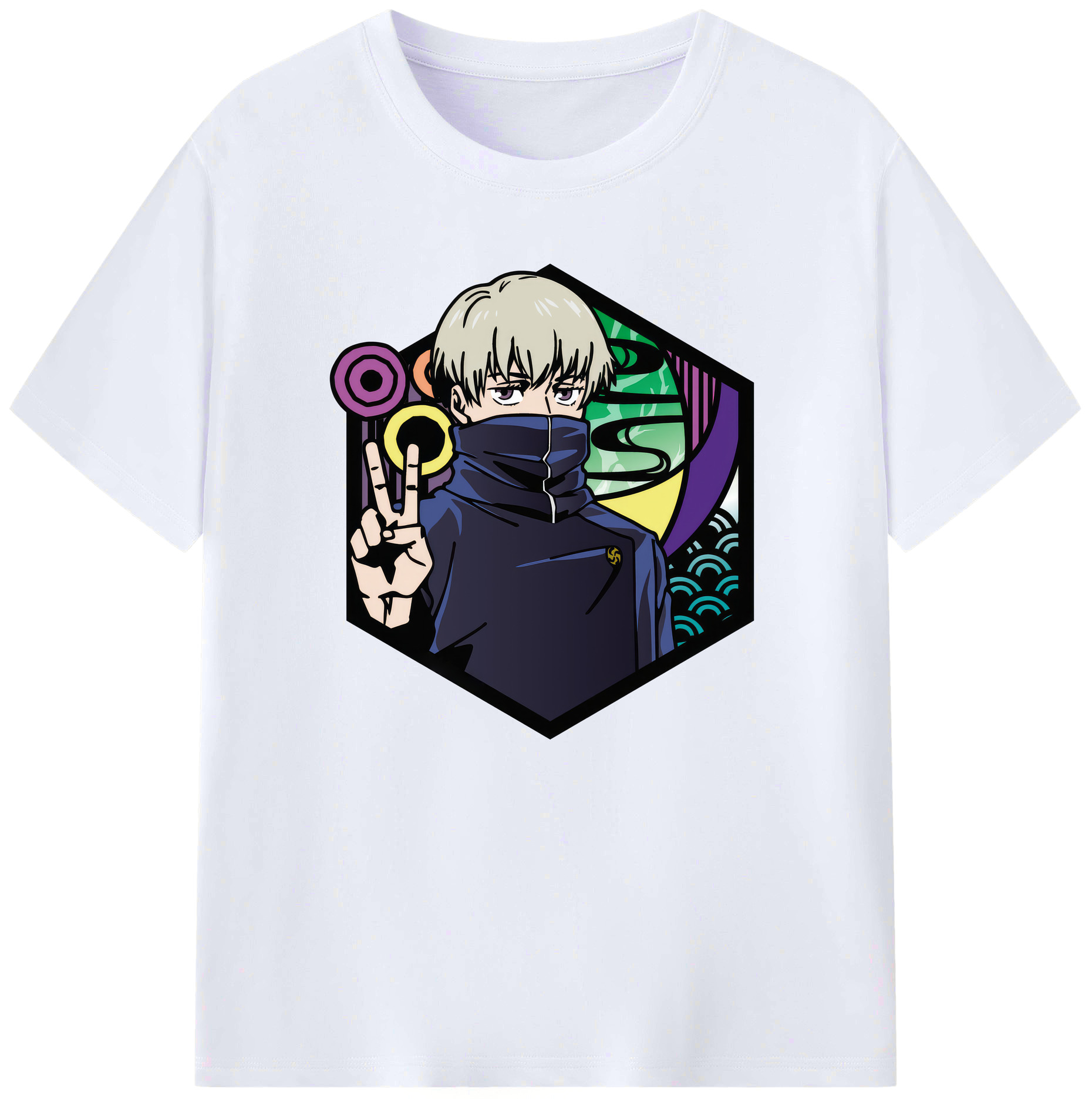 （画像用） 呪術廻戦 Jujutsu Kaisen 綿100％ メンズ半袖Tシャツ｜肌触りやわらか＆通気性