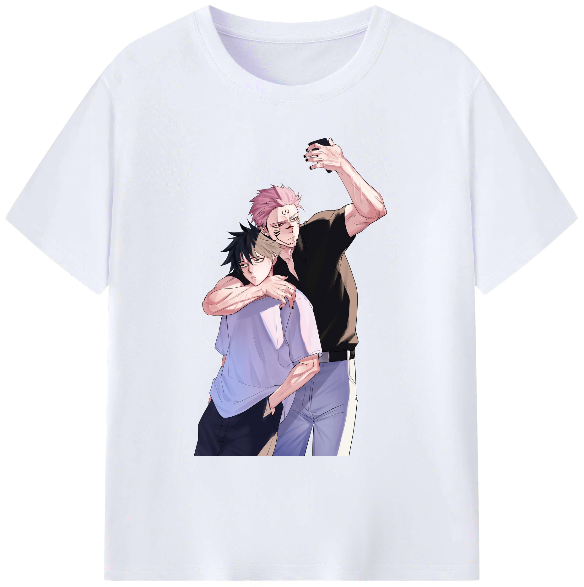 （画像用） 呪術廻戦 Jujutsu Kaisen 綿100％ メンズ半袖Tシャツ｜肌触りやわらか＆通気性