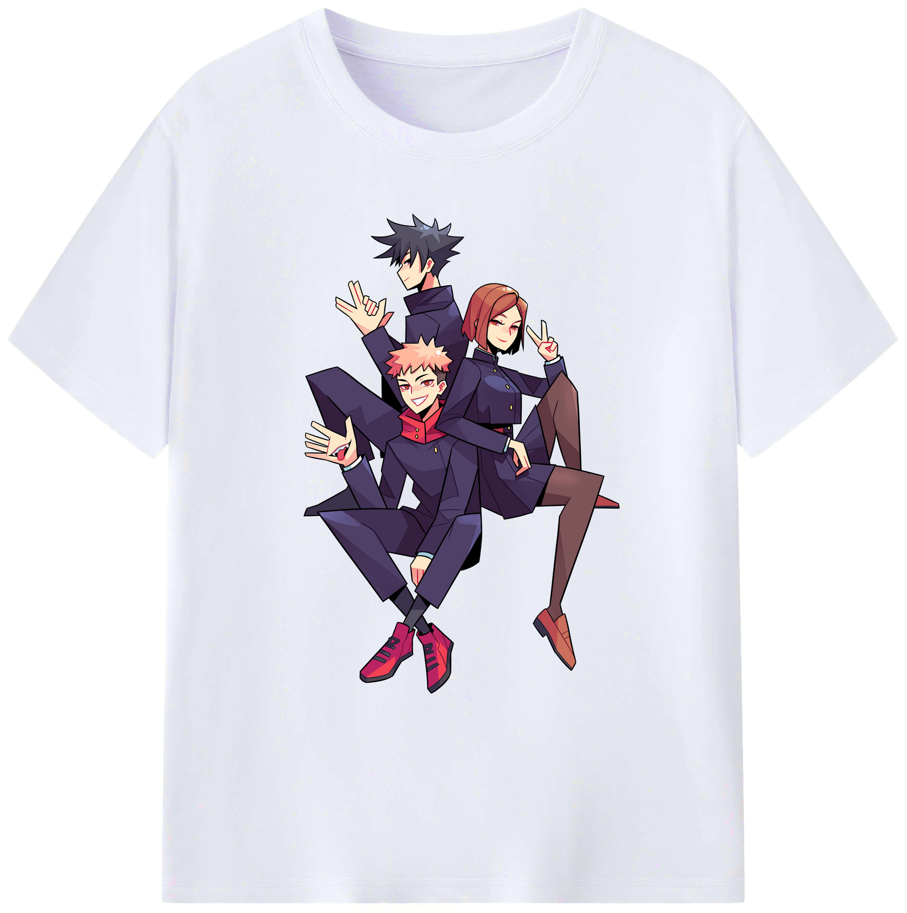 （画像用） 呪術廻戦 Jujutsu Kaisen 綿100％ メンズ半袖Tシャツ｜肌触りやわらか＆通気性