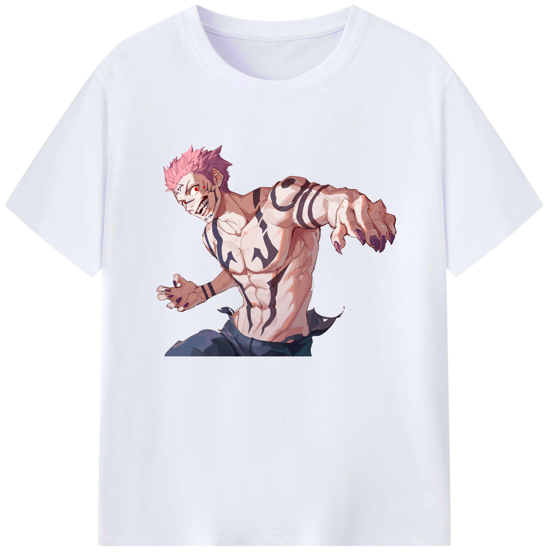 （画像用） 呪術廻戦 Jujutsu Kaisen 綿100％ メンズ半袖Tシャツ｜肌触りやわらか＆通気性
