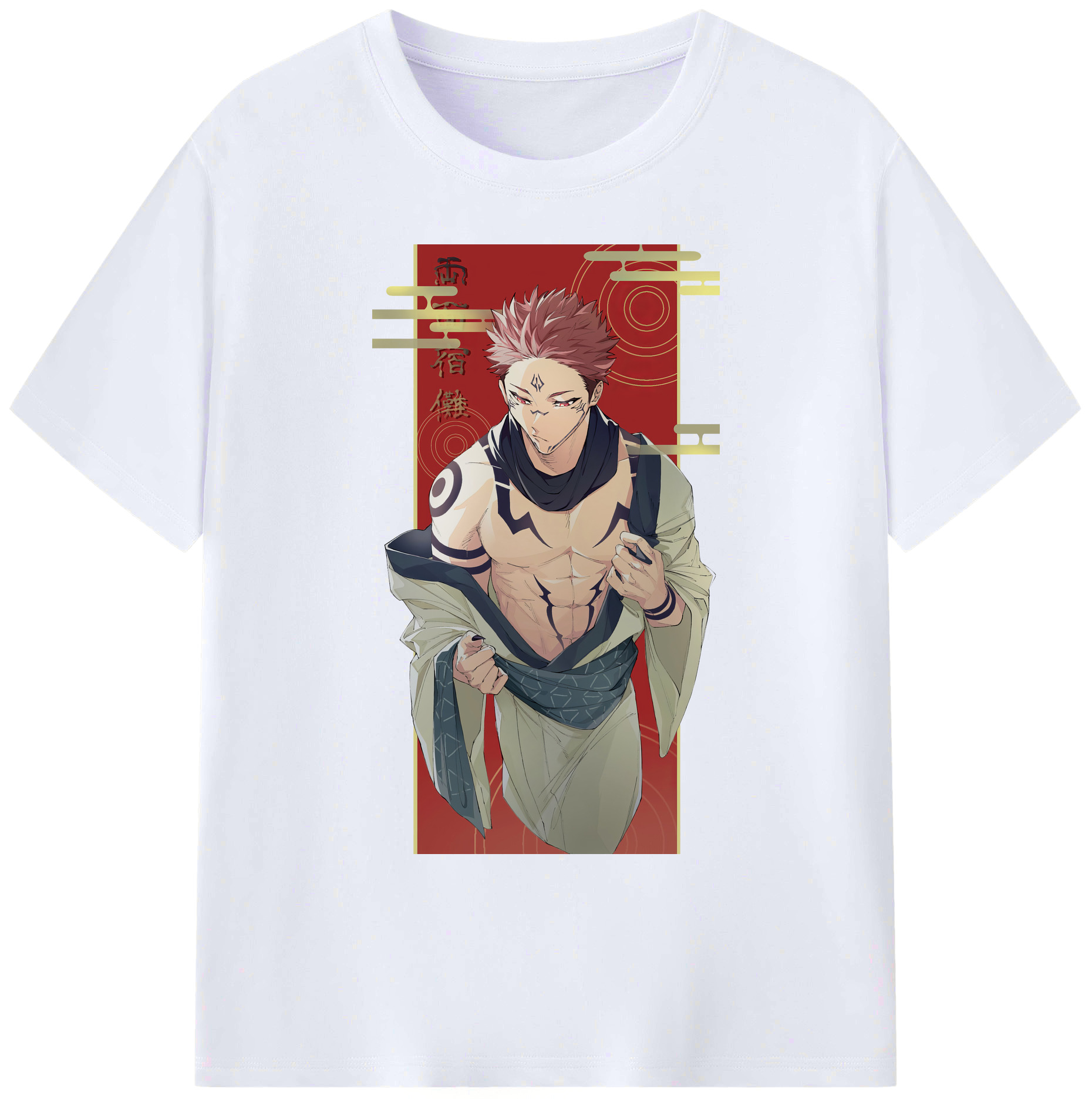 （画像用） 呪術廻戦 Jujutsu Kaisen 綿100％ メンズ半袖Tシャツ｜肌触りやわらか＆通気性