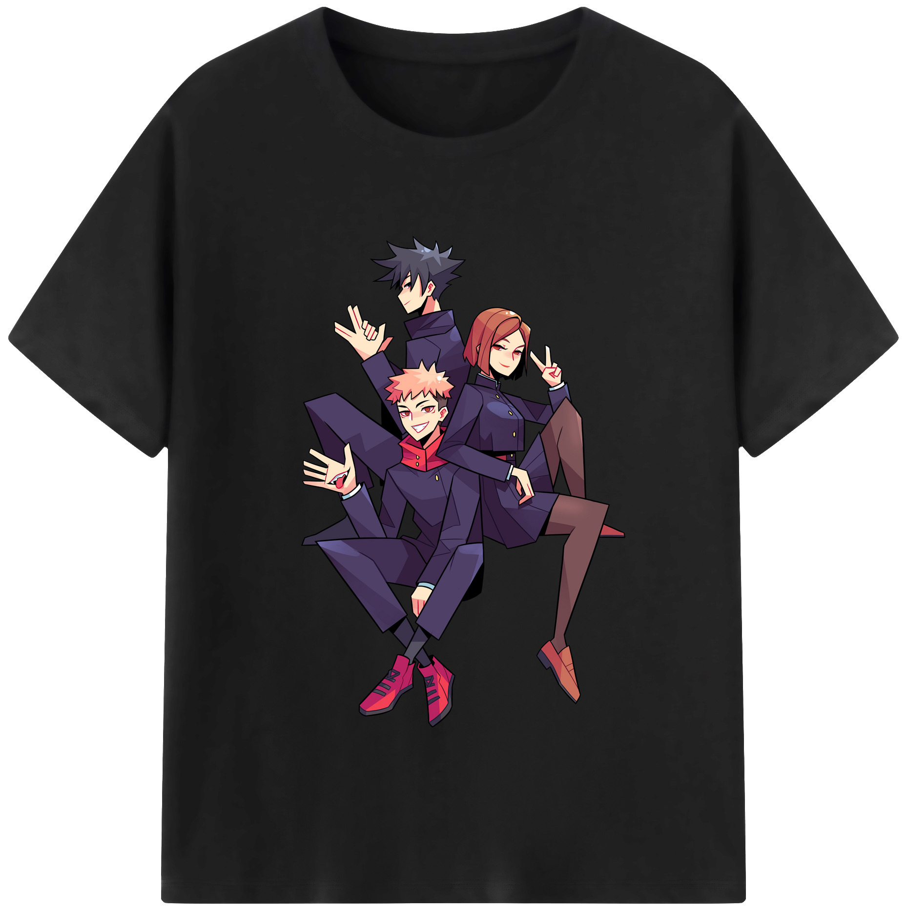 （画像用） 呪術廻戦 Jujutsu Kaisen レディースカジュアルプリントTシャツ（綿100％）