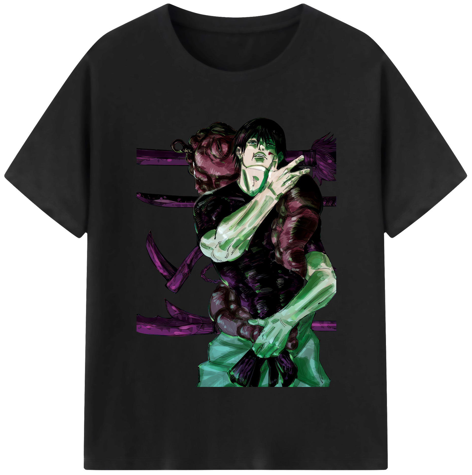 （画像用） 呪術廻戦 Jujutsu Kaisen レディースカジュアルプリントTシャツ（綿100％）