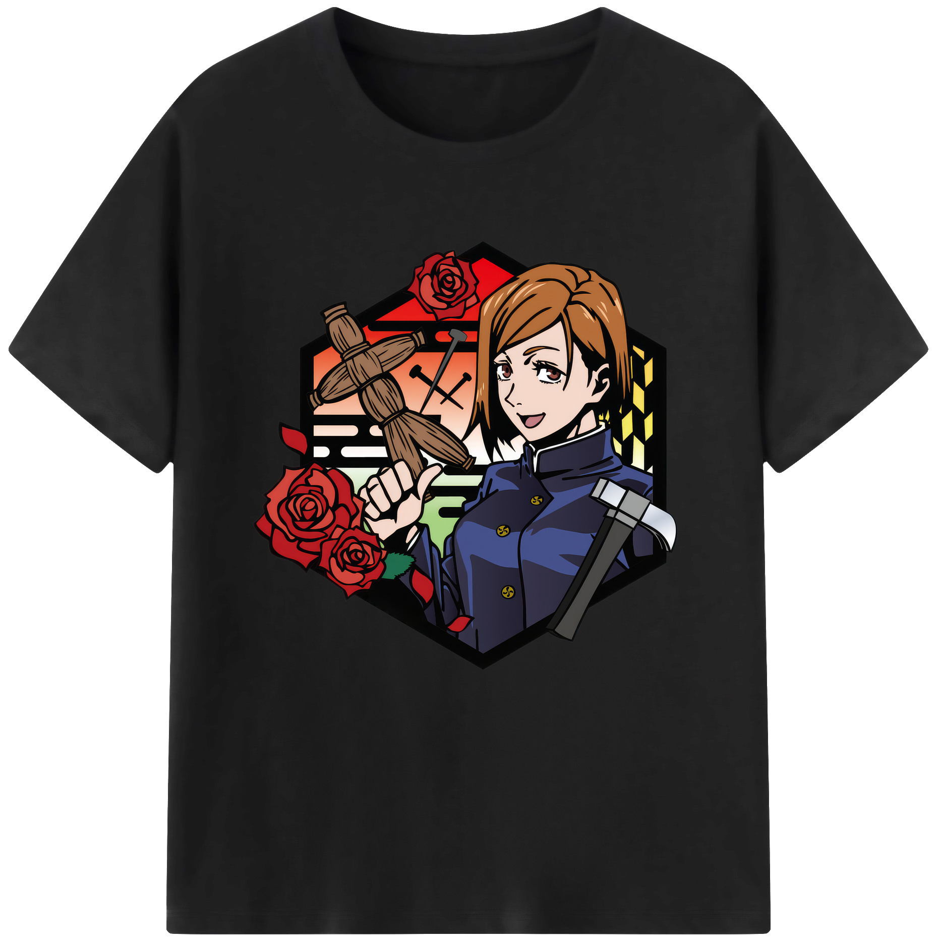 （画像用） 呪術廻戦 Jujutsu Kaisen レディースカジュアルプリントTシャツ（綿100％）