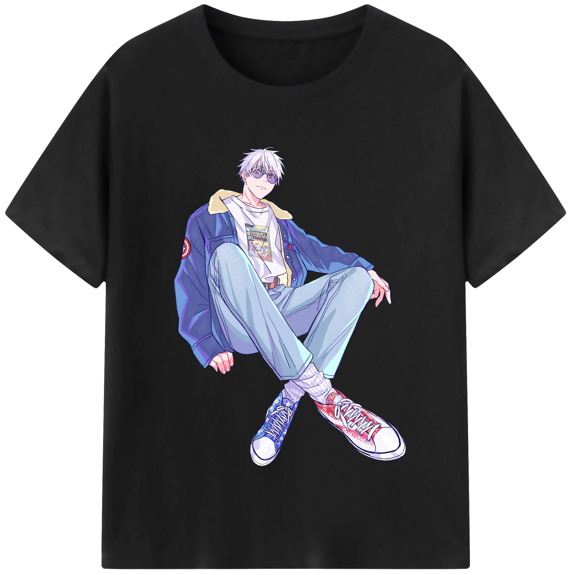 （画像用） 呪術廻戦 Jujutsu Kaisen レディースカジュアルプリントTシャツ（綿100％）