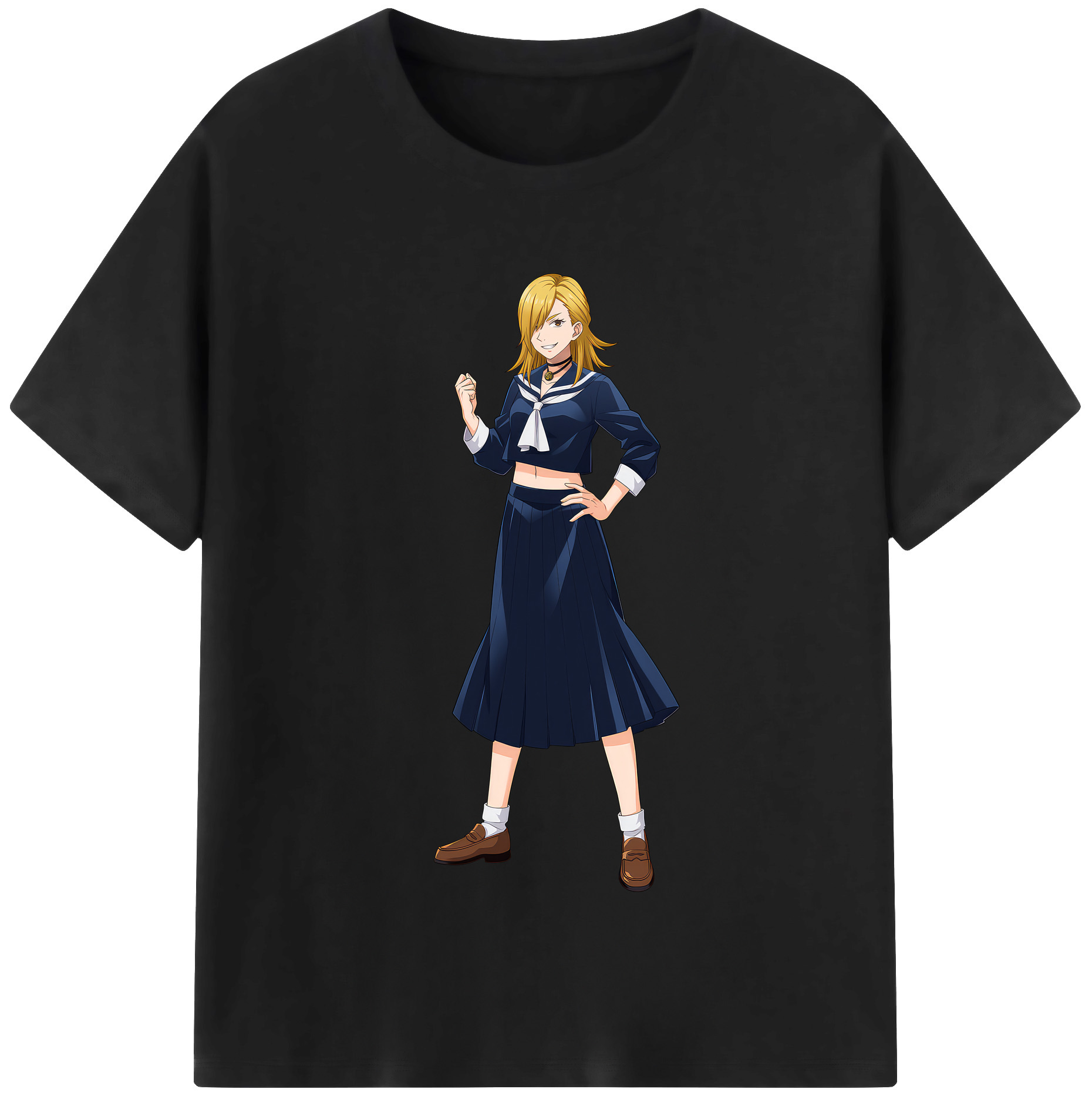 （画像用） 呪術廻戦 Jujutsu Kaisen レディースカジュアルプリントTシャツ（綿100％）