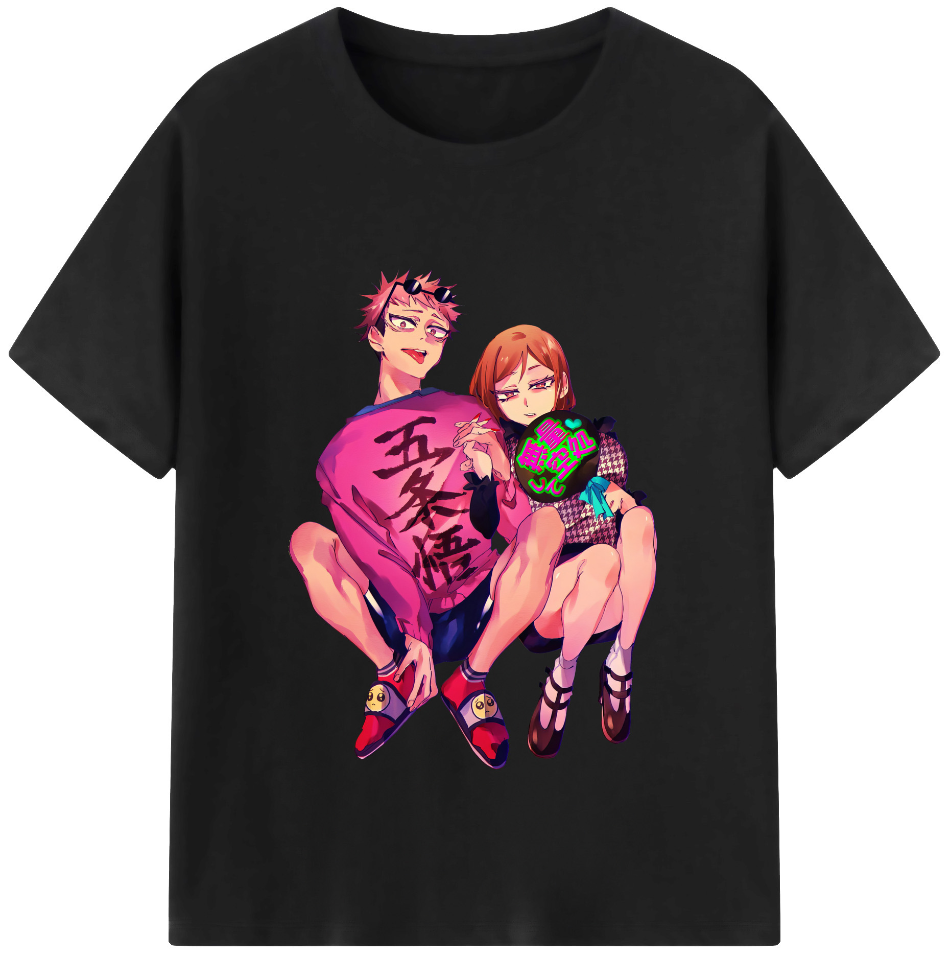 （画像用） 呪術廻戦 Jujutsu Kaisen レディースカジュアルプリントTシャツ（綿100％）