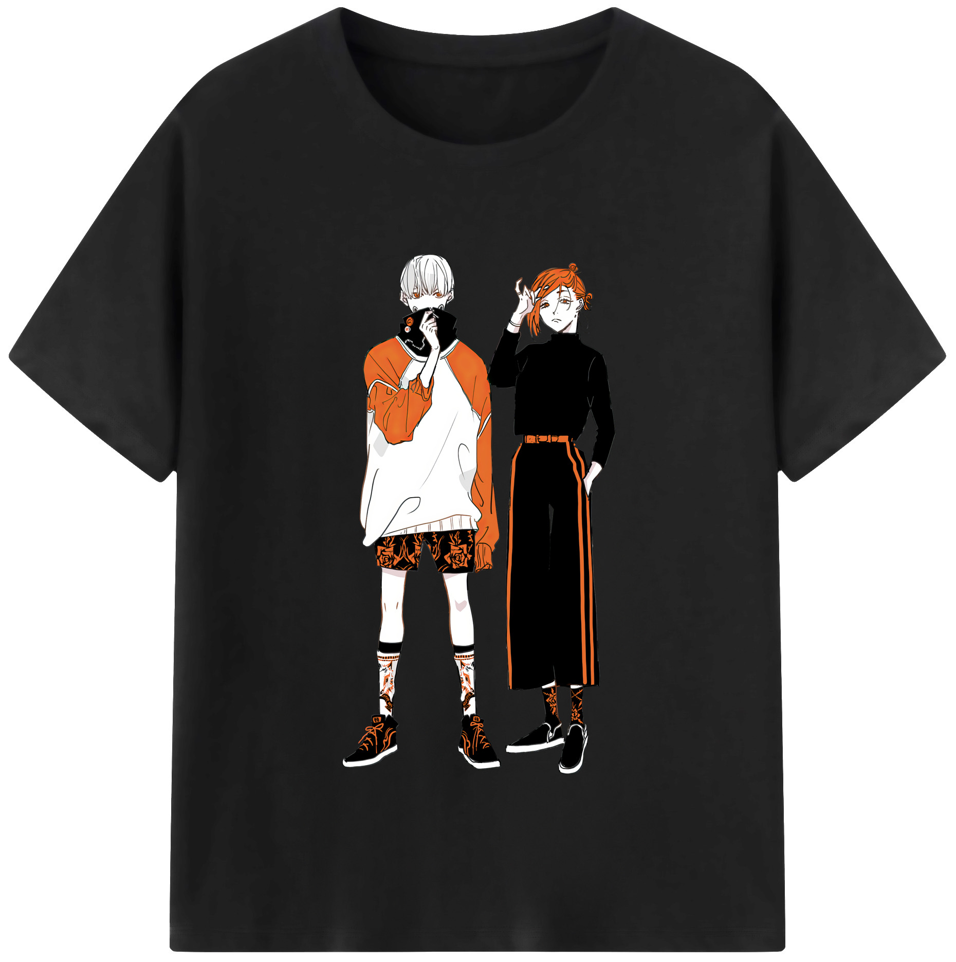 （画像用） 呪術廻戦 Jujutsu Kaisen レディースカジュアルプリントTシャツ（綿100％）