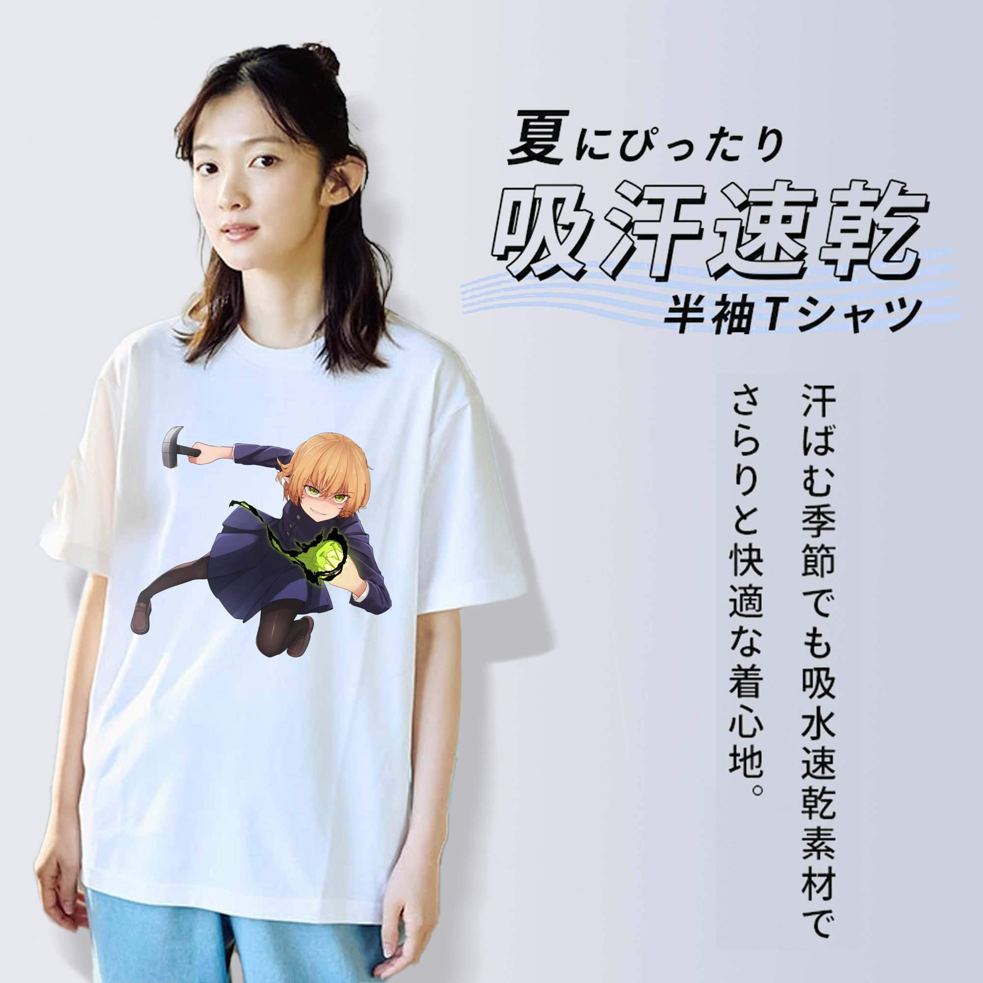 呪術廻戦 Jujutsu Kaisen レディースカジュアルプリントTシャツ（綿100％）