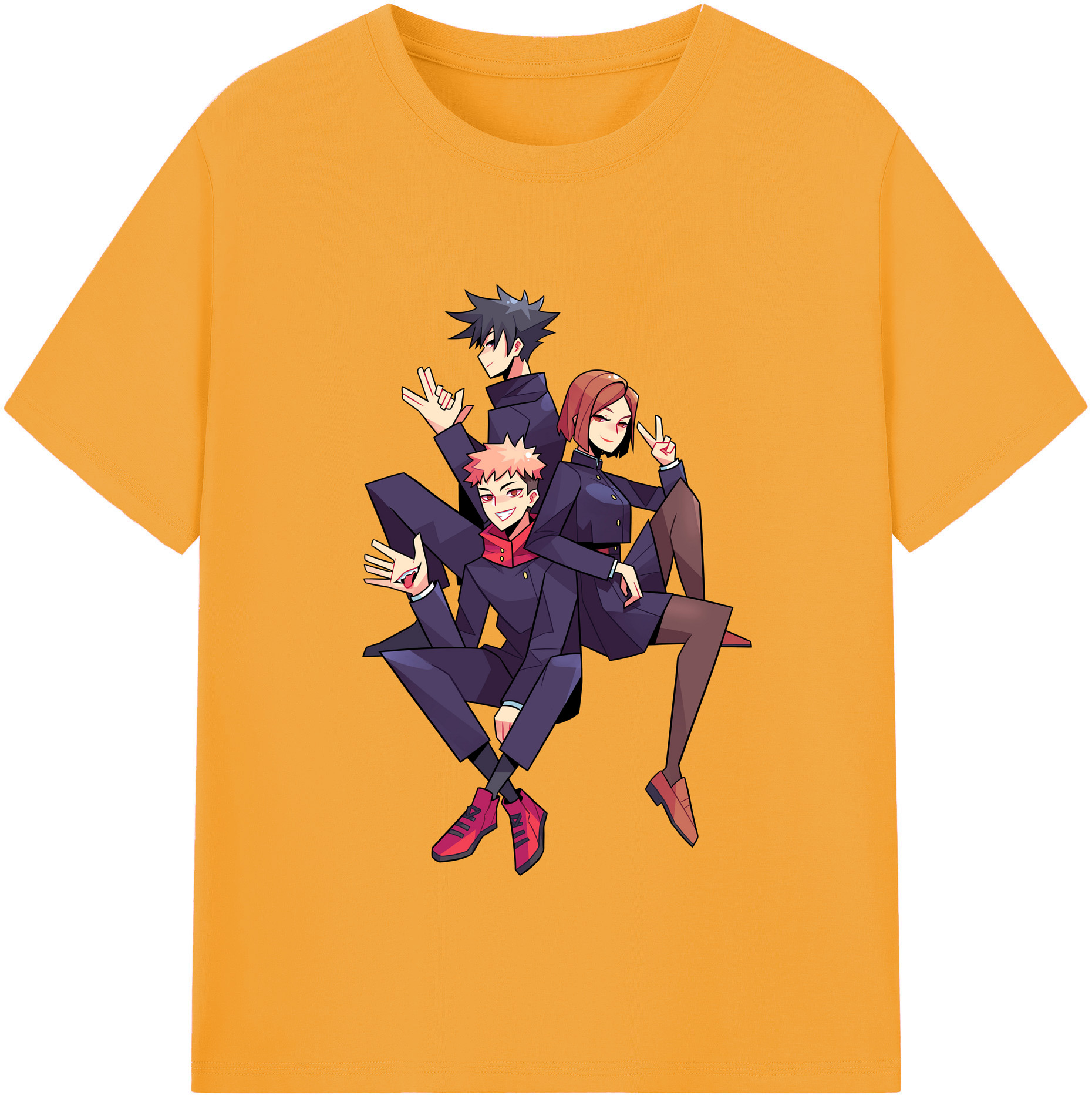 （画像用） 呪術廻戦 Jujutsu Kaisen レディースカジュアルプリントTシャツ（綿100％）