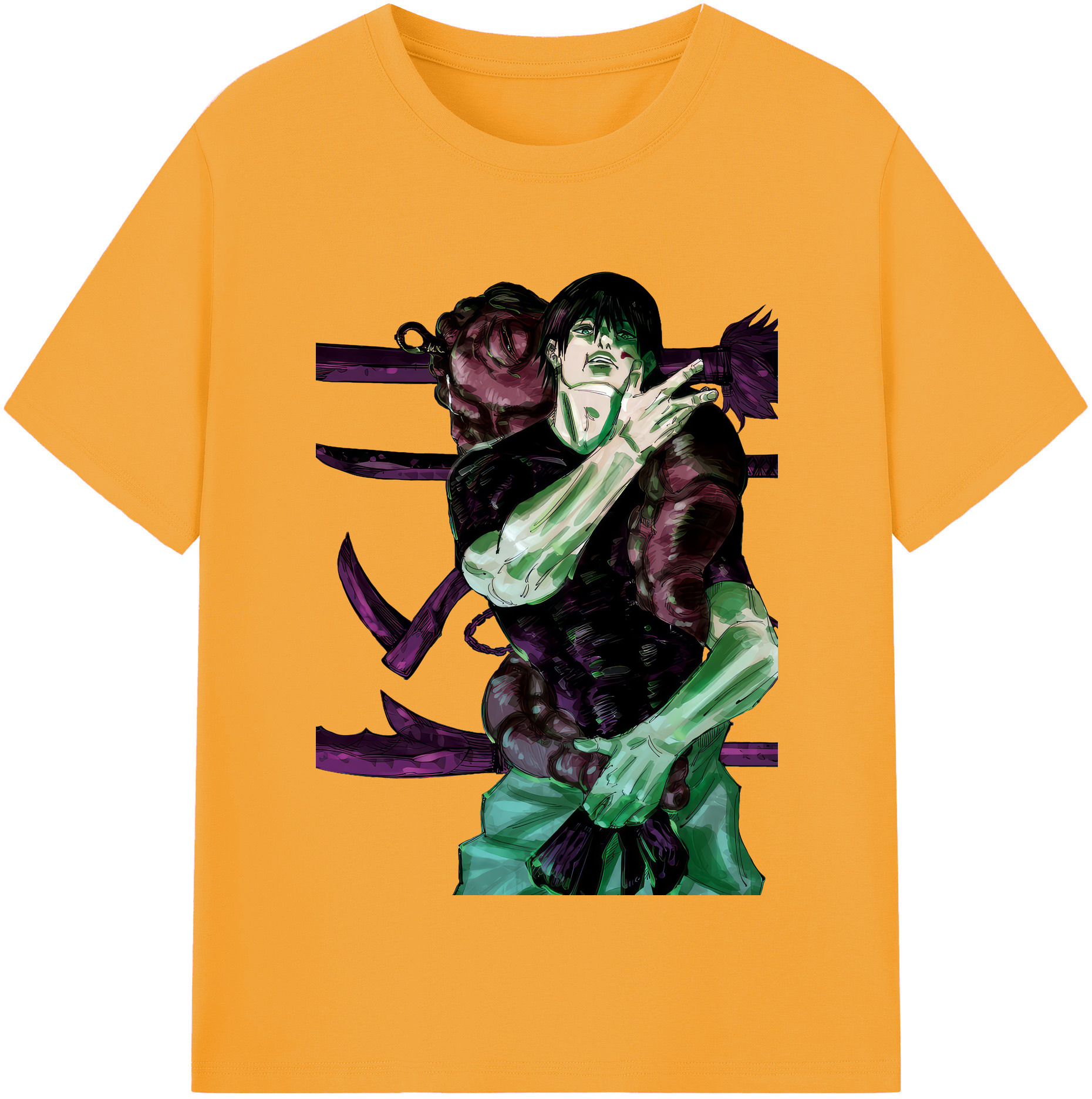 （画像用） 呪術廻戦 Jujutsu Kaisen レディースカジュアルプリントTシャツ（綿100％）