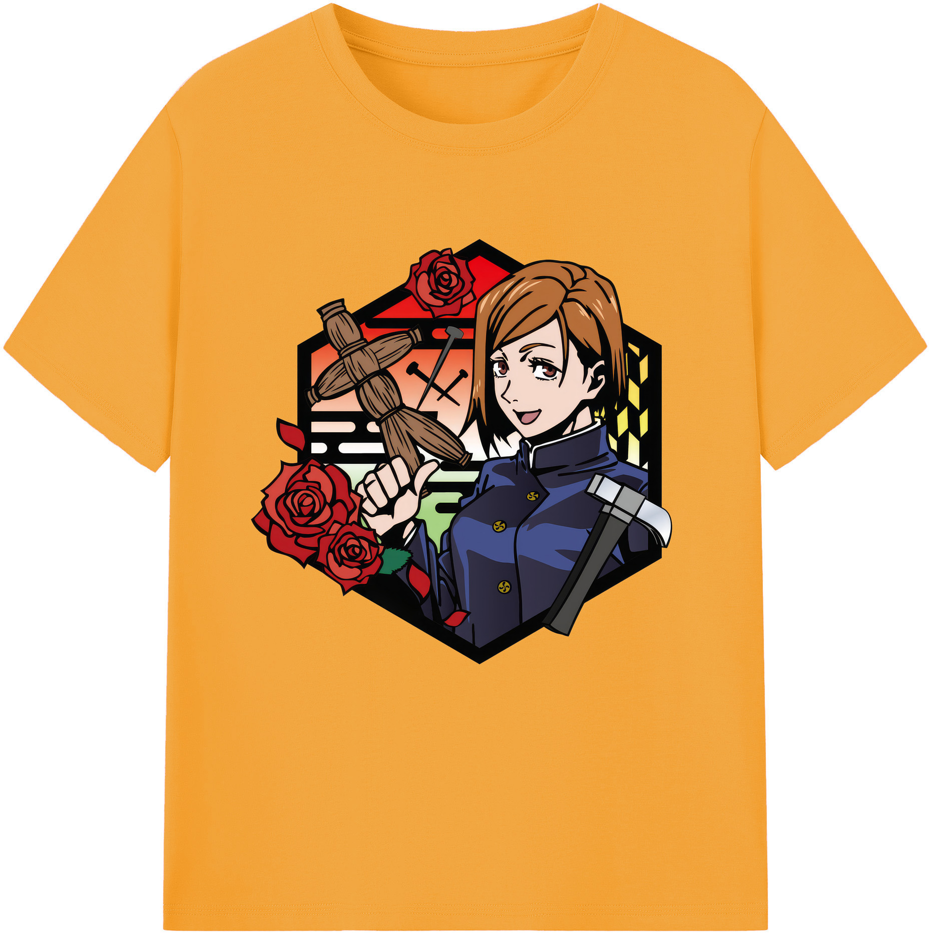 （画像用） 呪術廻戦 Jujutsu Kaisen レディースカジュアルプリントTシャツ（綿100％）