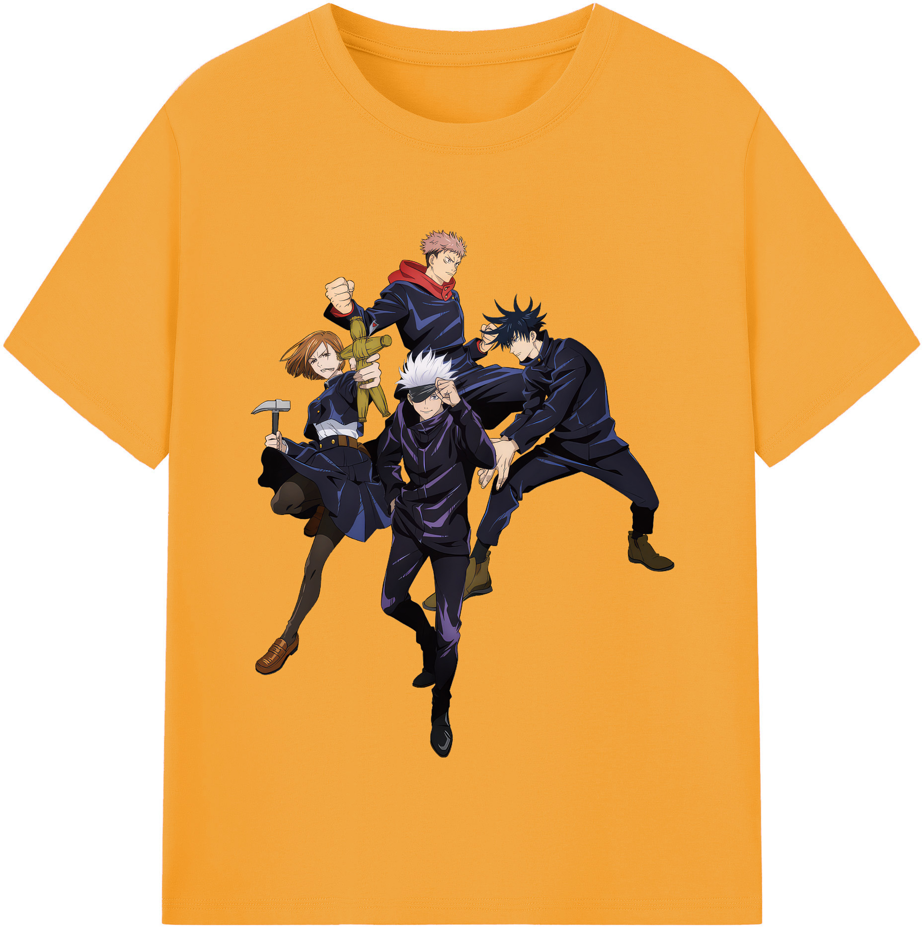 （画像用） 呪術廻戦 Jujutsu Kaisen レディースカジュアルプリントTシャツ（綿100％）