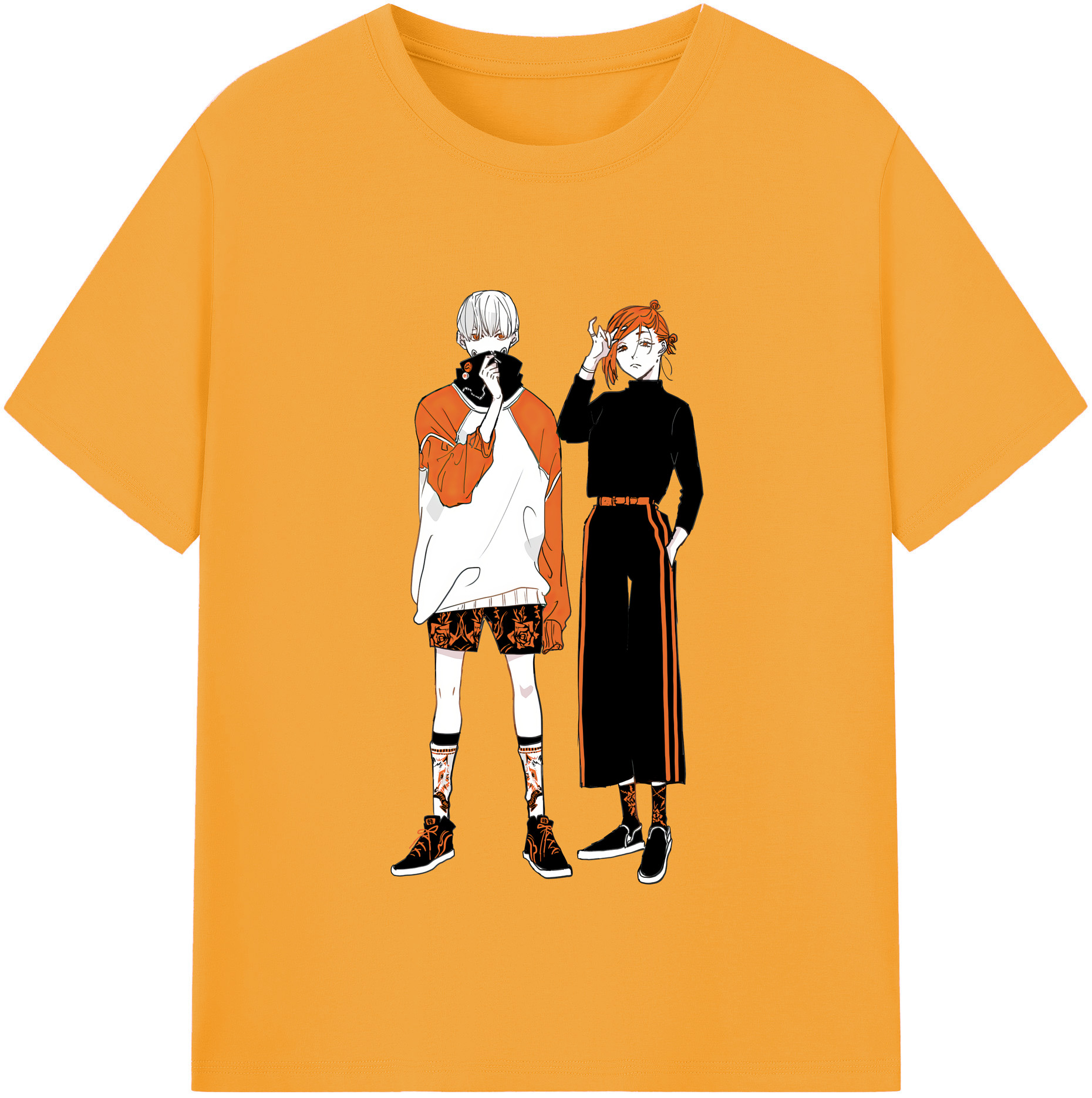 （画像用） 呪術廻戦 Jujutsu Kaisen レディースカジュアルプリントTシャツ（綿100％）