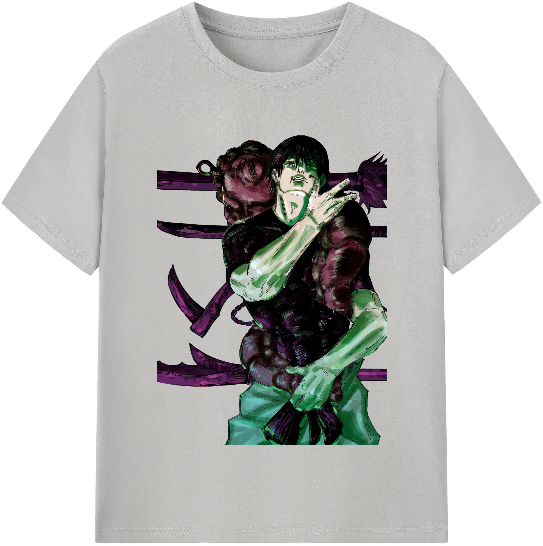 （画像用） 呪術廻戦 Jujutsu Kaisen レディースカジュアルプリントTシャツ（綿100％）