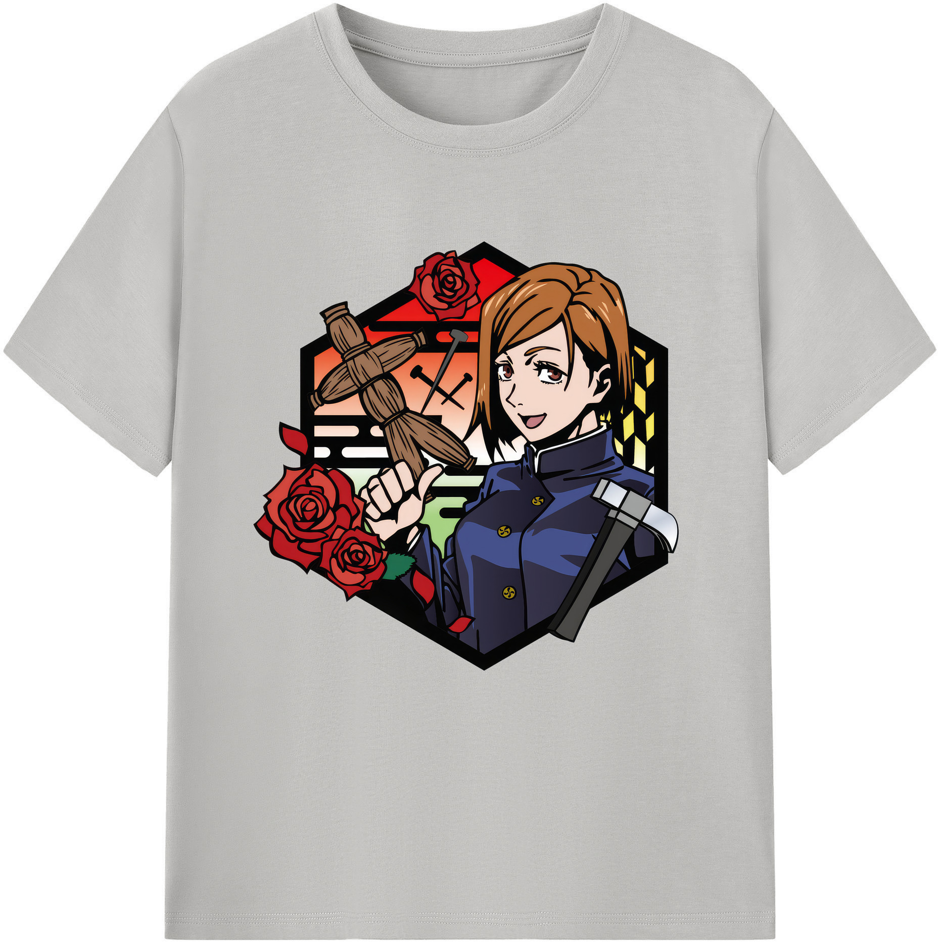 （画像用） 呪術廻戦 Jujutsu Kaisen レディースカジュアルプリントTシャツ（綿100％）