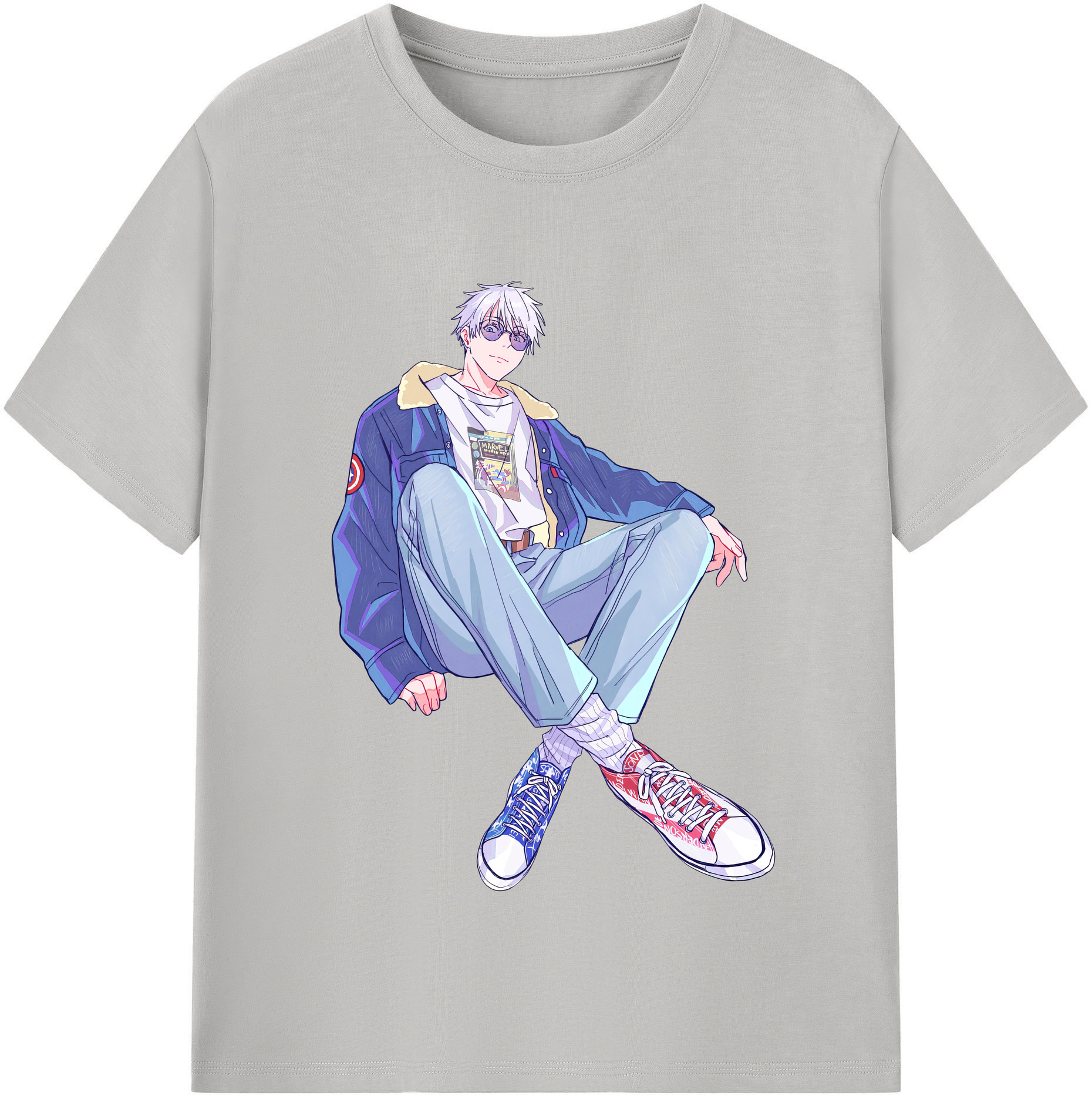 （画像用） 呪術廻戦 Jujutsu Kaisen レディースカジュアルプリントTシャツ（綿100％）