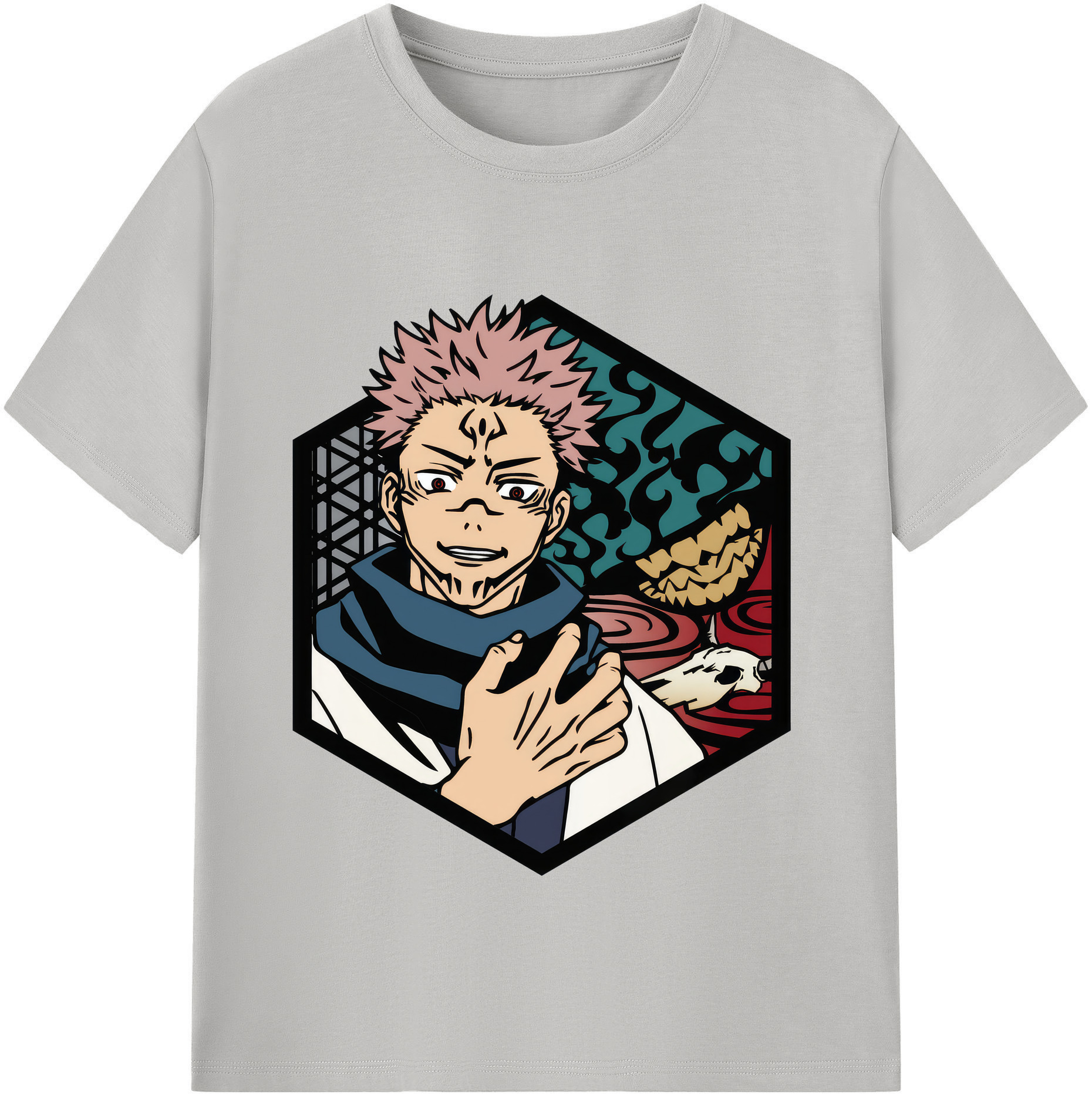 （画像用） 呪術廻戦 Jujutsu Kaisen レディースカジュアルプリントTシャツ（綿100％）