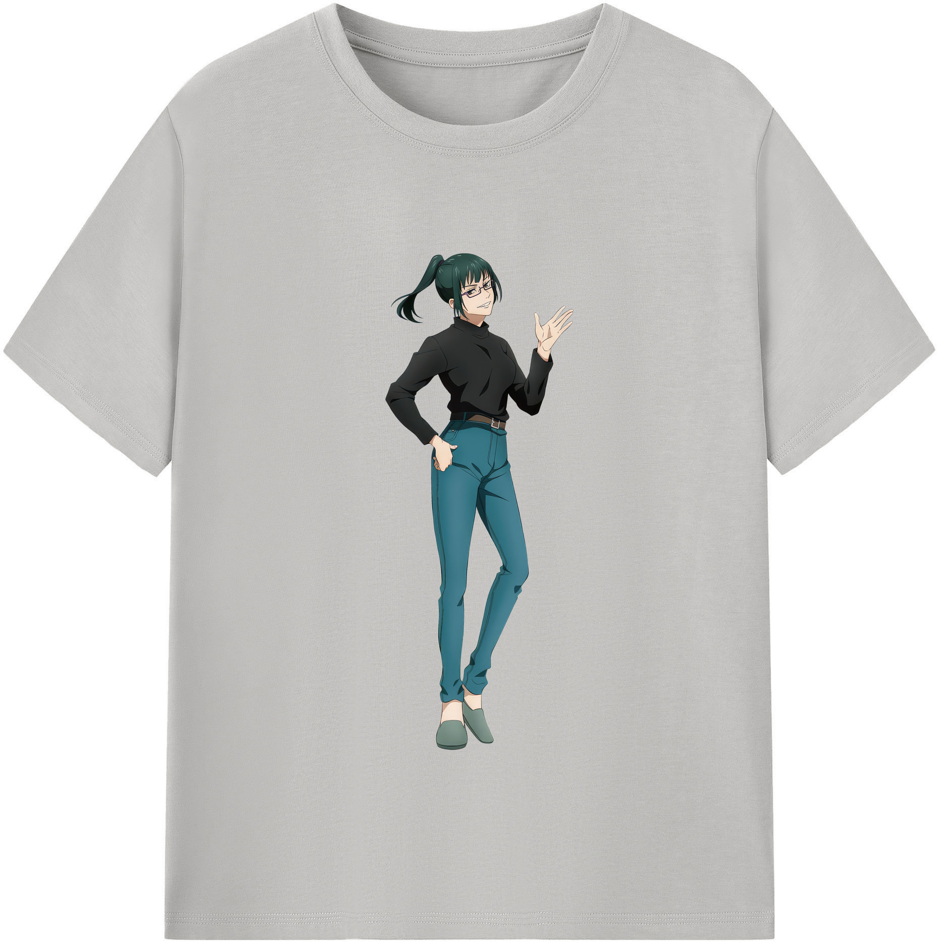 （画像用） 呪術廻戦 Jujutsu Kaisen レディースカジュアルプリントTシャツ（綿100％）