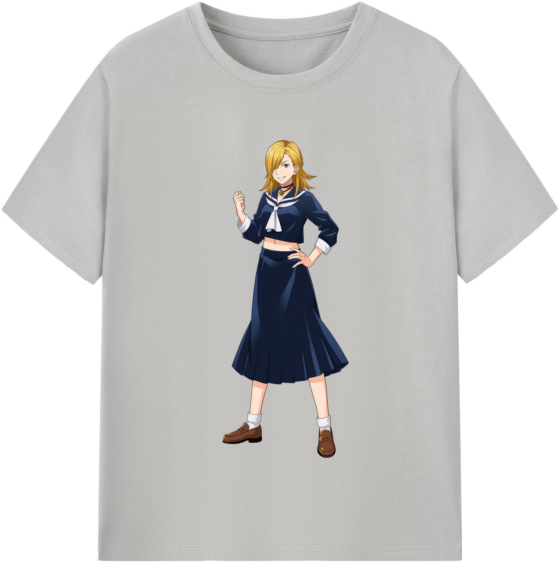 （画像用） 呪術廻戦 Jujutsu Kaisen レディースカジュアルプリントTシャツ（綿100％）