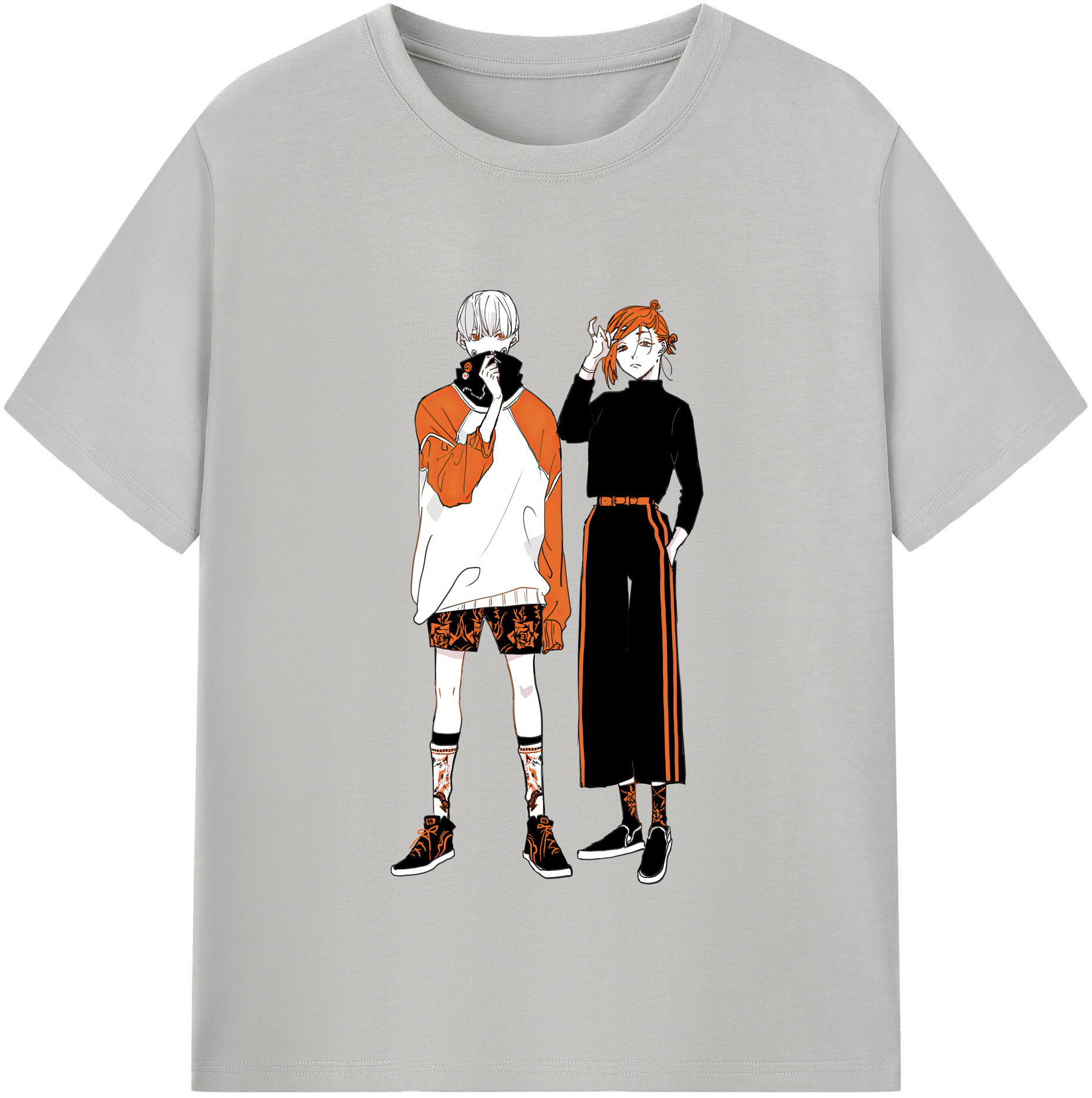 （画像用） 呪術廻戦 Jujutsu Kaisen レディースカジュアルプリントTシャツ（綿100％）