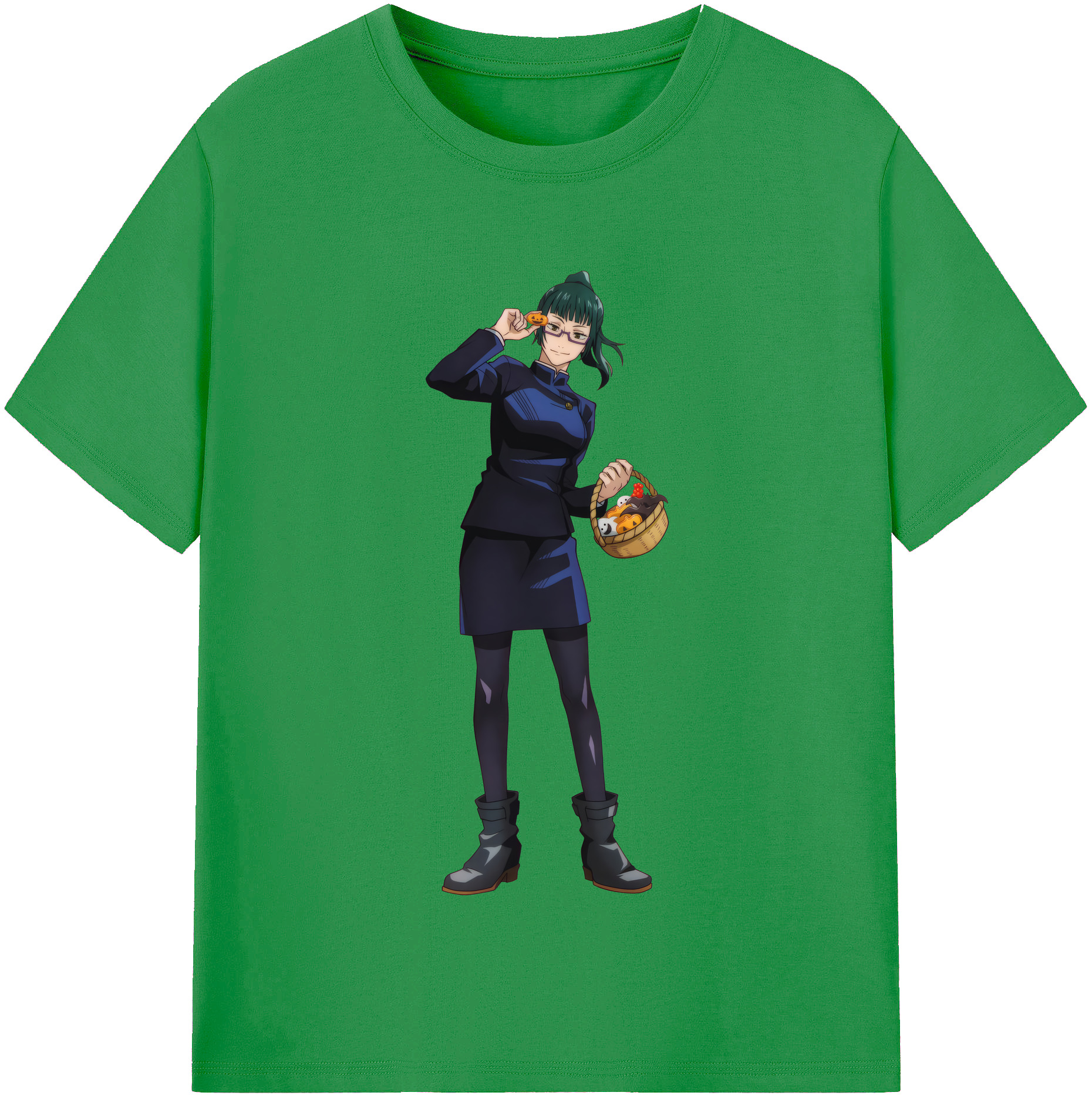 （画像用） 呪術廻戦 Jujutsu Kaisen レディースカジュアルプリントTシャツ（綿100％）