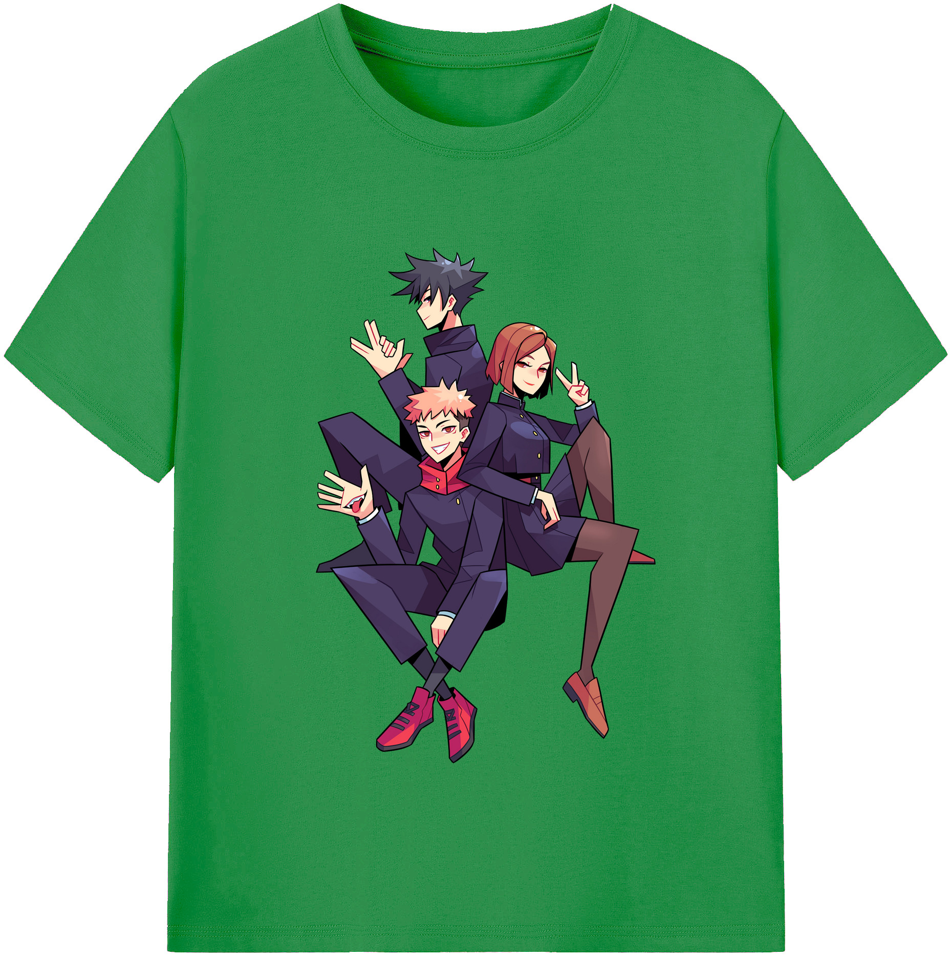 （画像用） 呪術廻戦 Jujutsu Kaisen レディースカジュアルプリントTシャツ（綿100％）