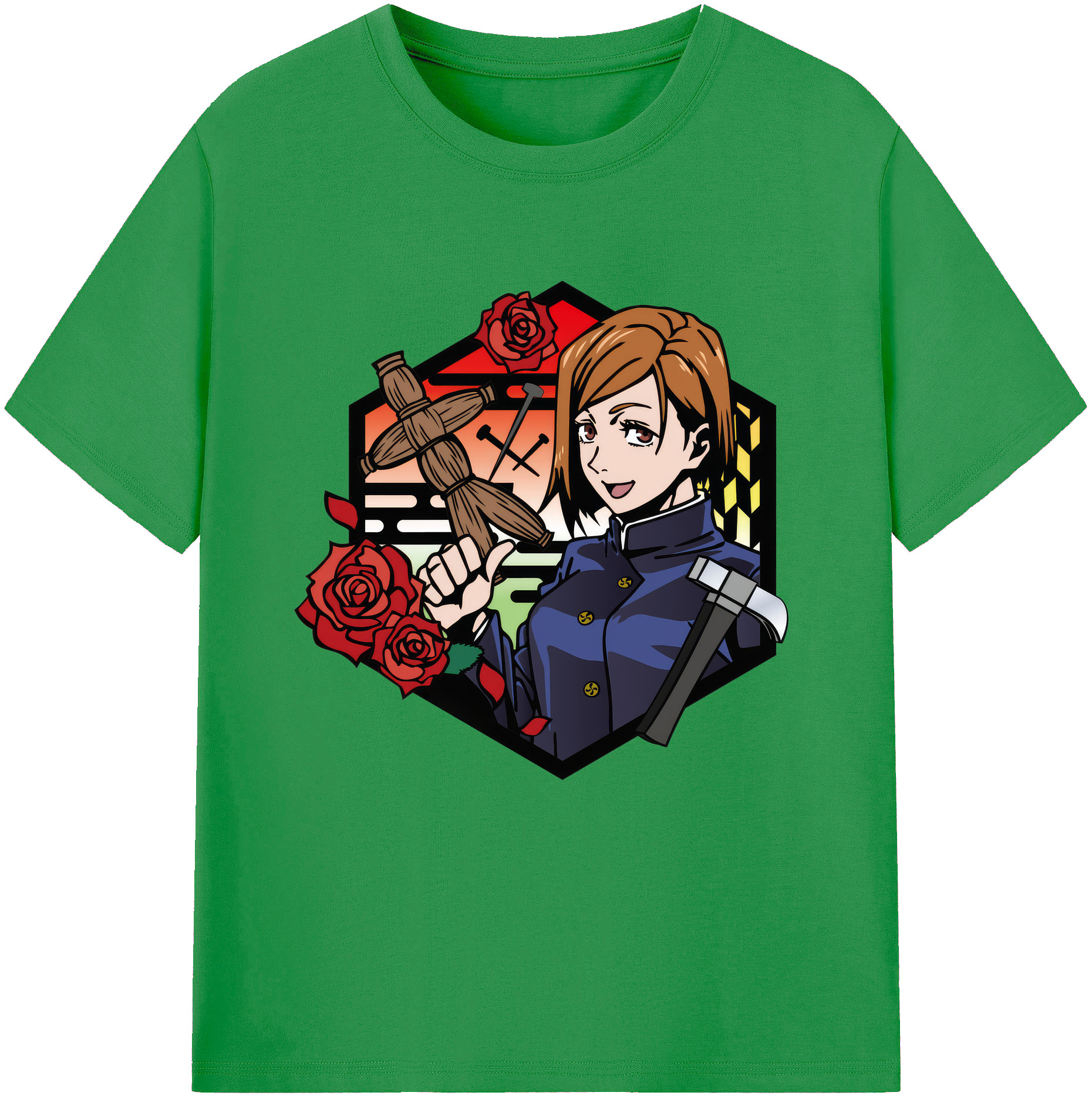 （画像用） 呪術廻戦 Jujutsu Kaisen レディースカジュアルプリントTシャツ（綿100％）