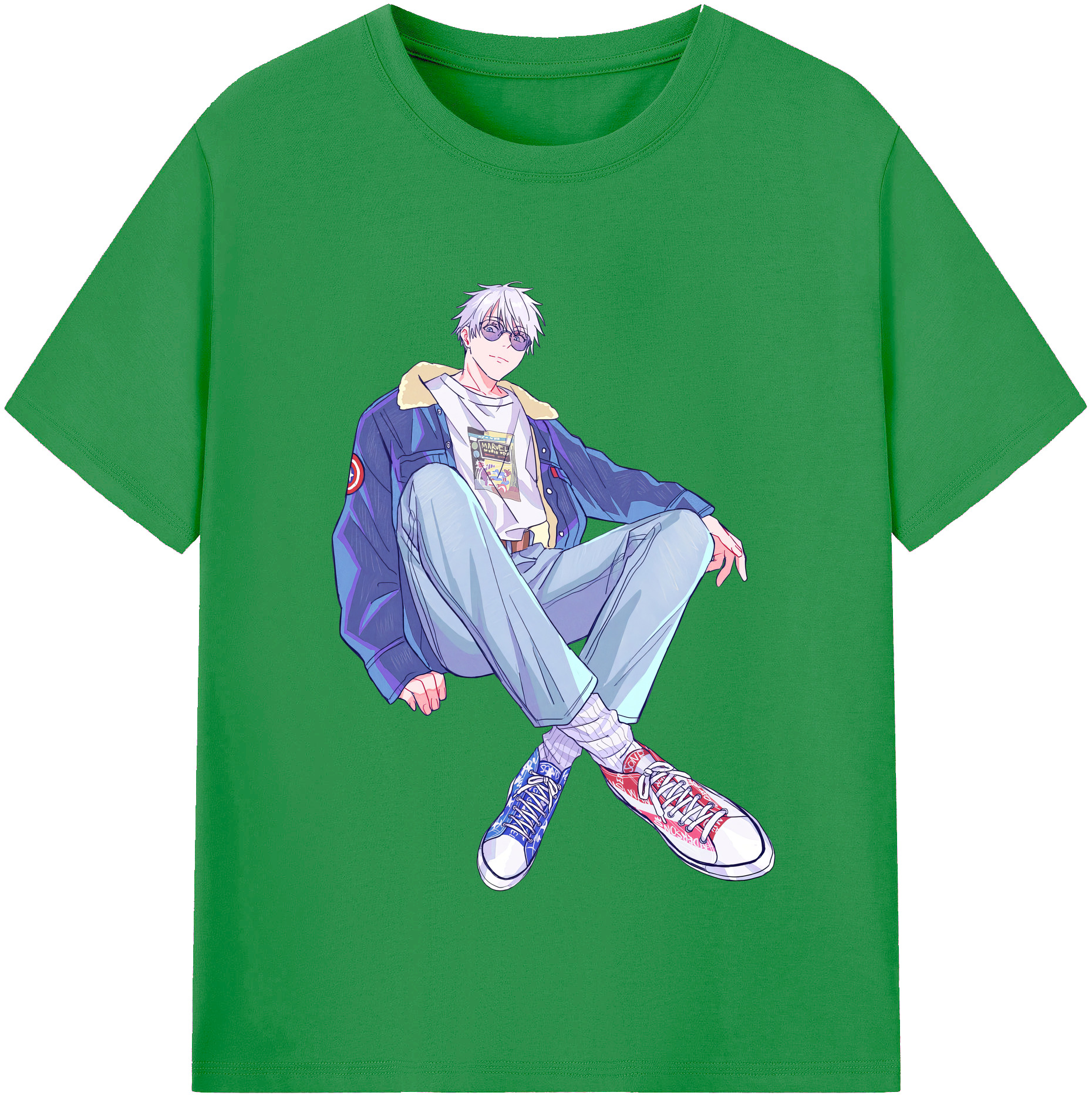 （画像用） 呪術廻戦 Jujutsu Kaisen レディースカジュアルプリントTシャツ（綿100％）