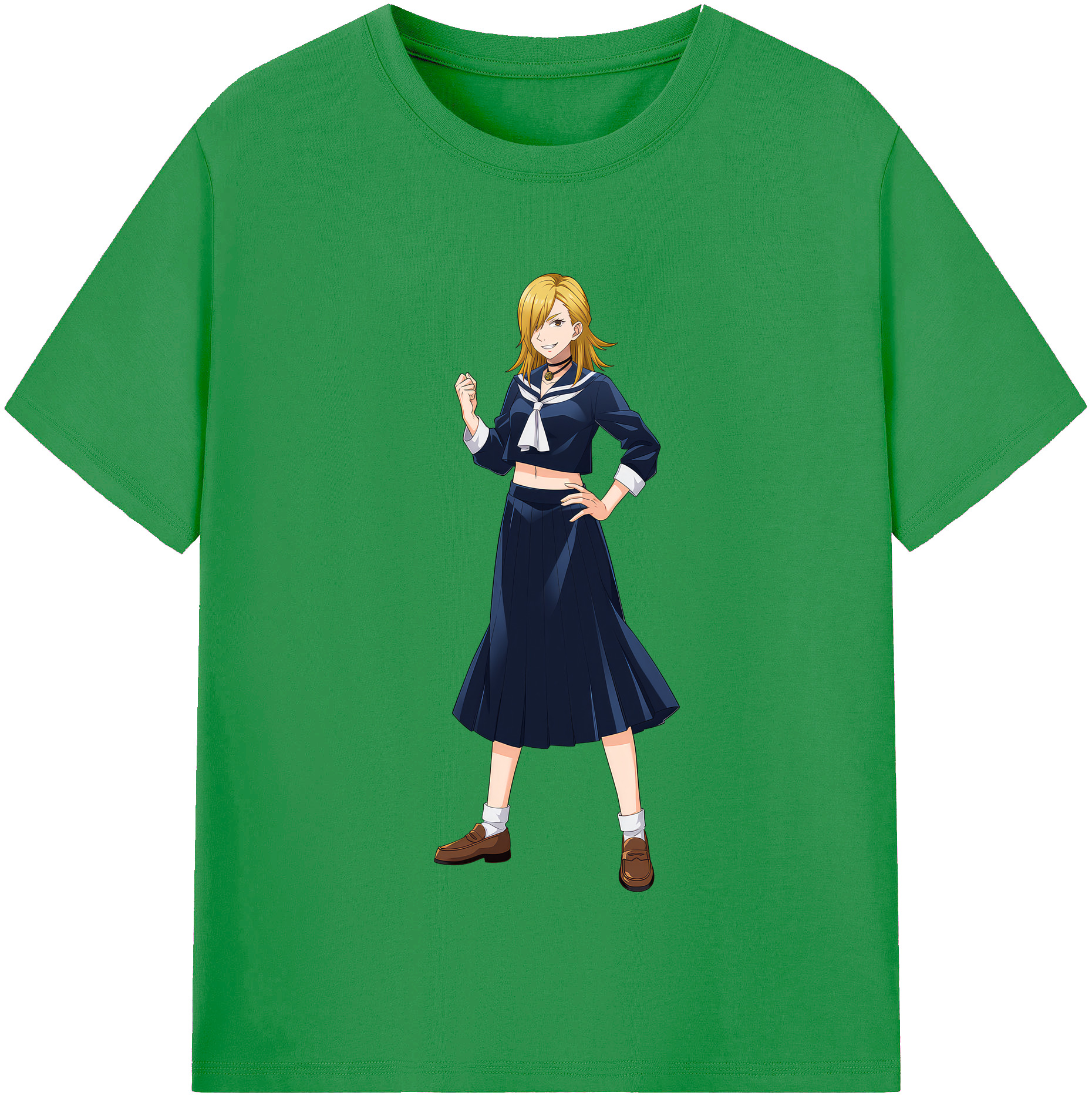 （画像用） 呪術廻戦 Jujutsu Kaisen レディースカジュアルプリントTシャツ（綿100％）