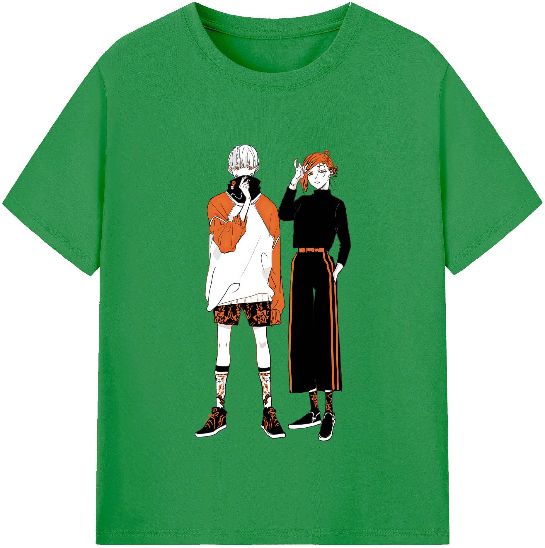 （画像用） 呪術廻戦 Jujutsu Kaisen レディースカジュアルプリントTシャツ（綿100％）