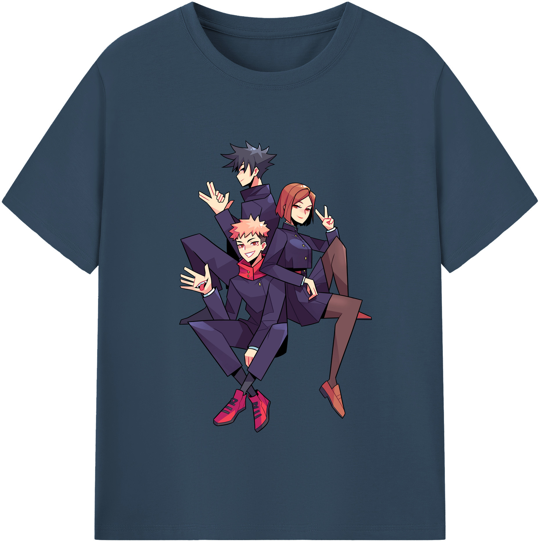 （画像用） 呪術廻戦 Jujutsu Kaisen レディースカジュアルプリントTシャツ（綿100％）