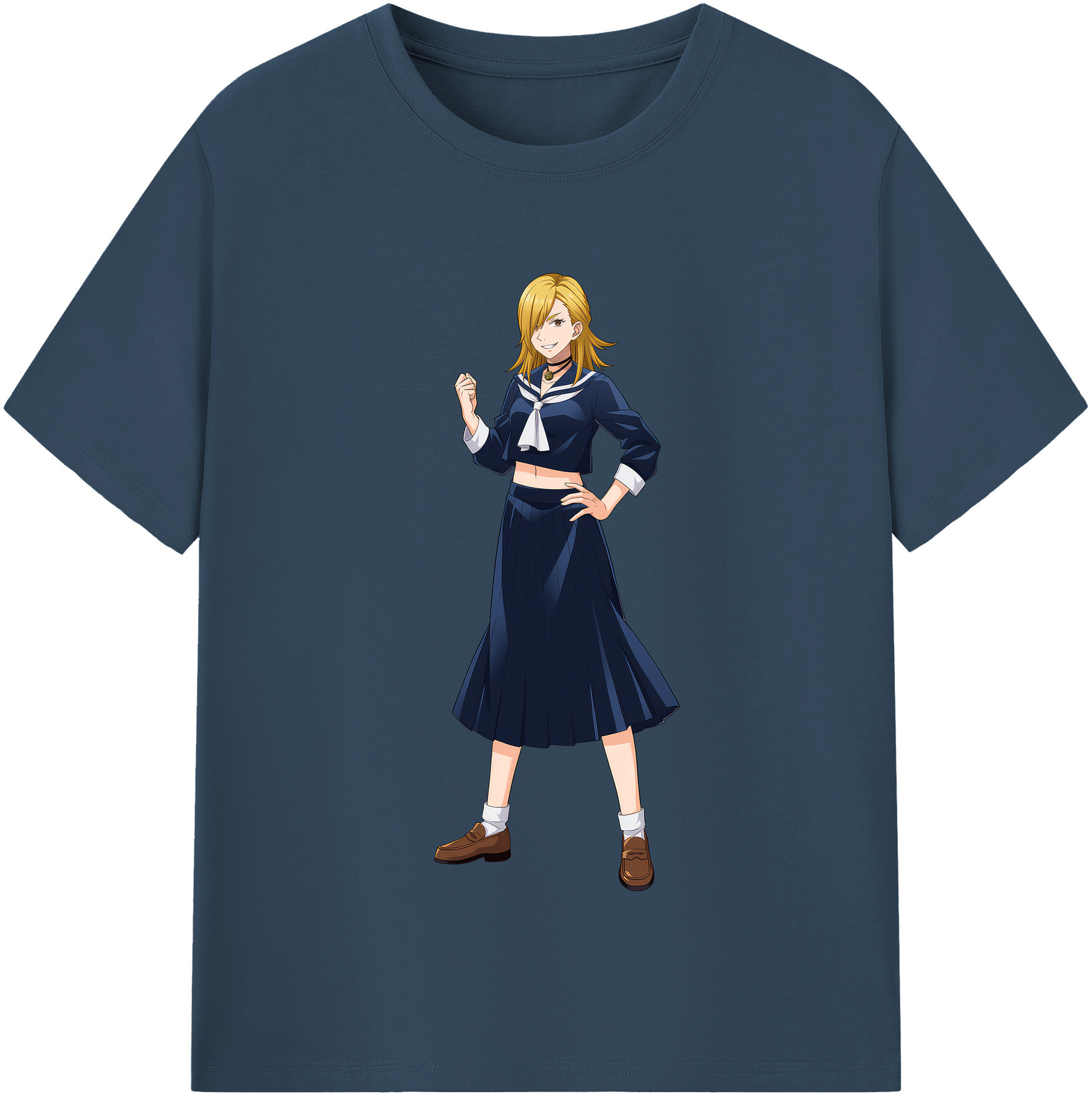（画像用） 呪術廻戦 Jujutsu Kaisen レディースカジュアルプリントTシャツ（綿100％）