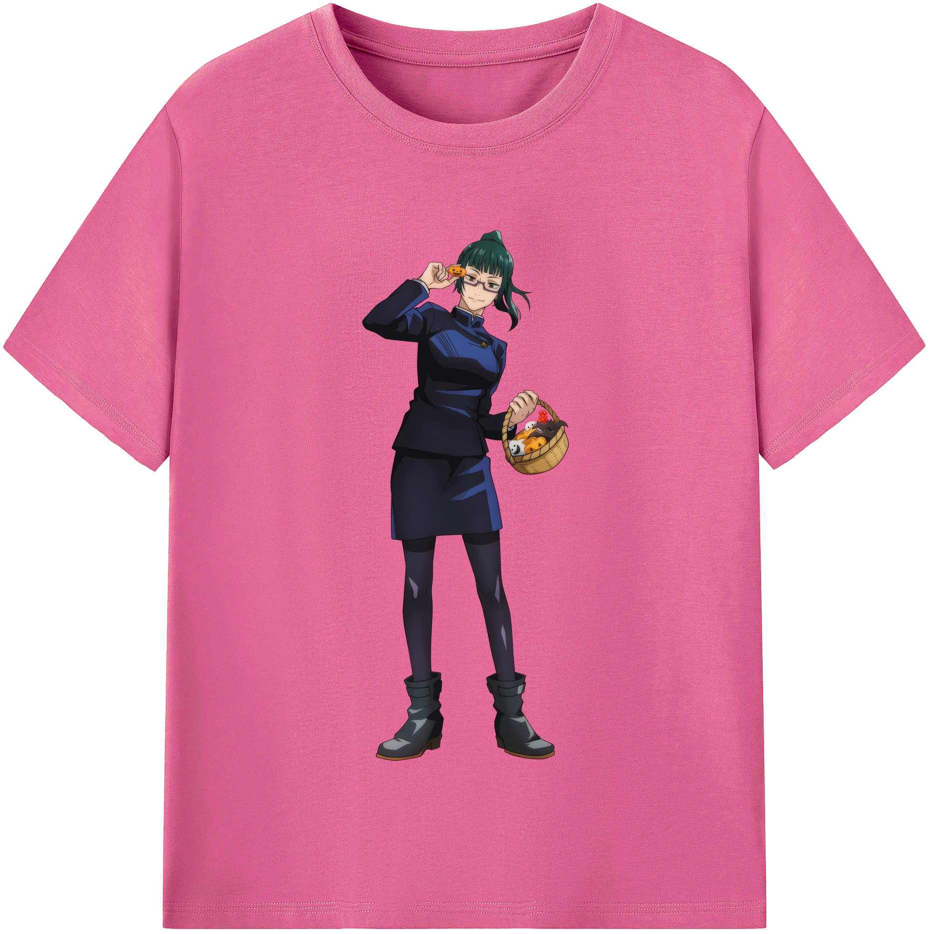 （画像用） 呪術廻戦 Jujutsu Kaisen レディースカジュアルプリントTシャツ（綿100％）