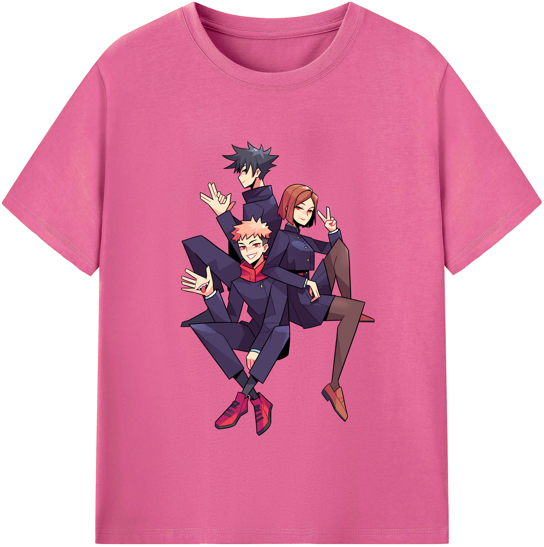 （画像用） 呪術廻戦 Jujutsu Kaisen レディースカジュアルプリントTシャツ（綿100％）