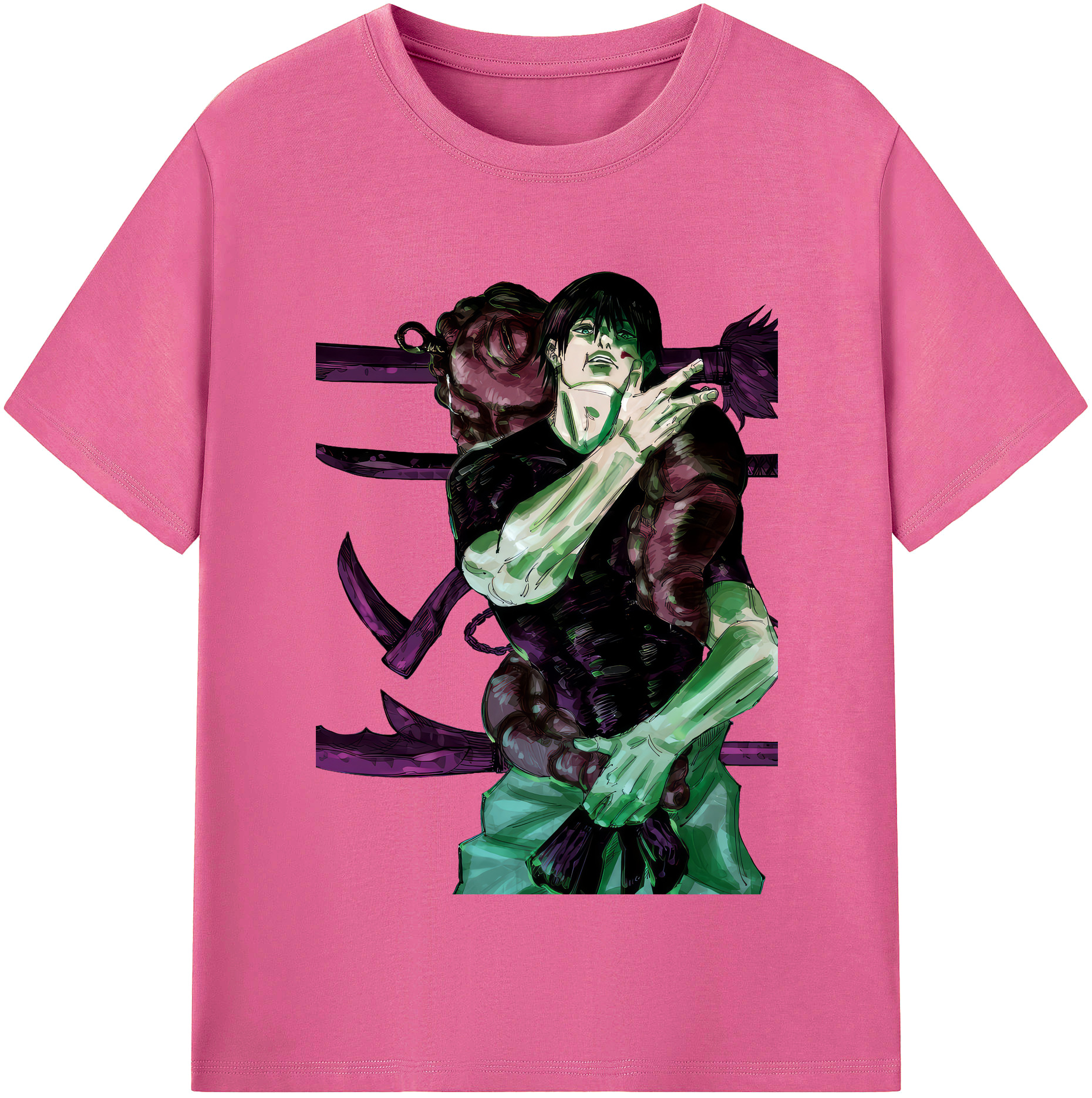 （画像用） 呪術廻戦 Jujutsu Kaisen レディースカジュアルプリントTシャツ（綿100％）