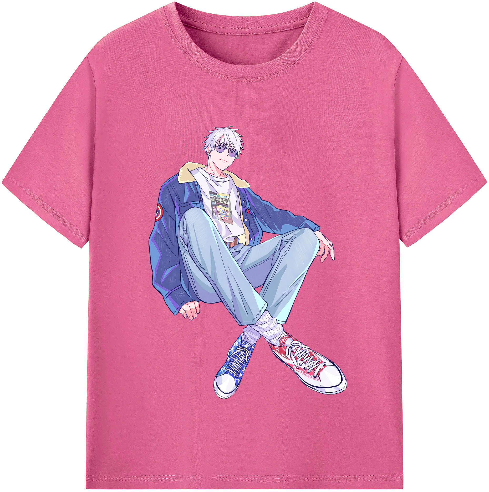 （画像用） 呪術廻戦 Jujutsu Kaisen レディースカジュアルプリントTシャツ（綿100％）