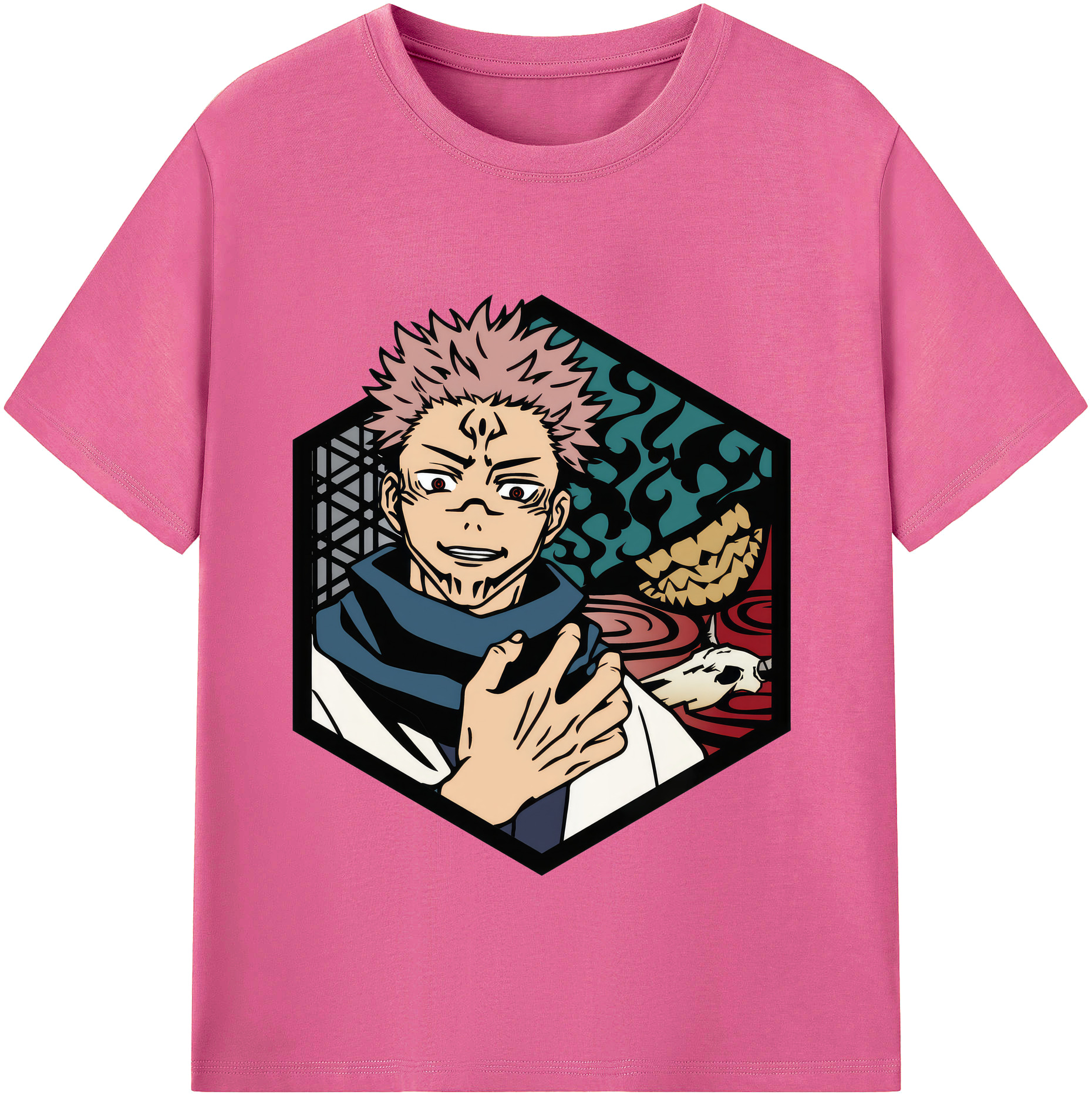 （画像用） 呪術廻戦 Jujutsu Kaisen レディースカジュアルプリントTシャツ（綿100％）