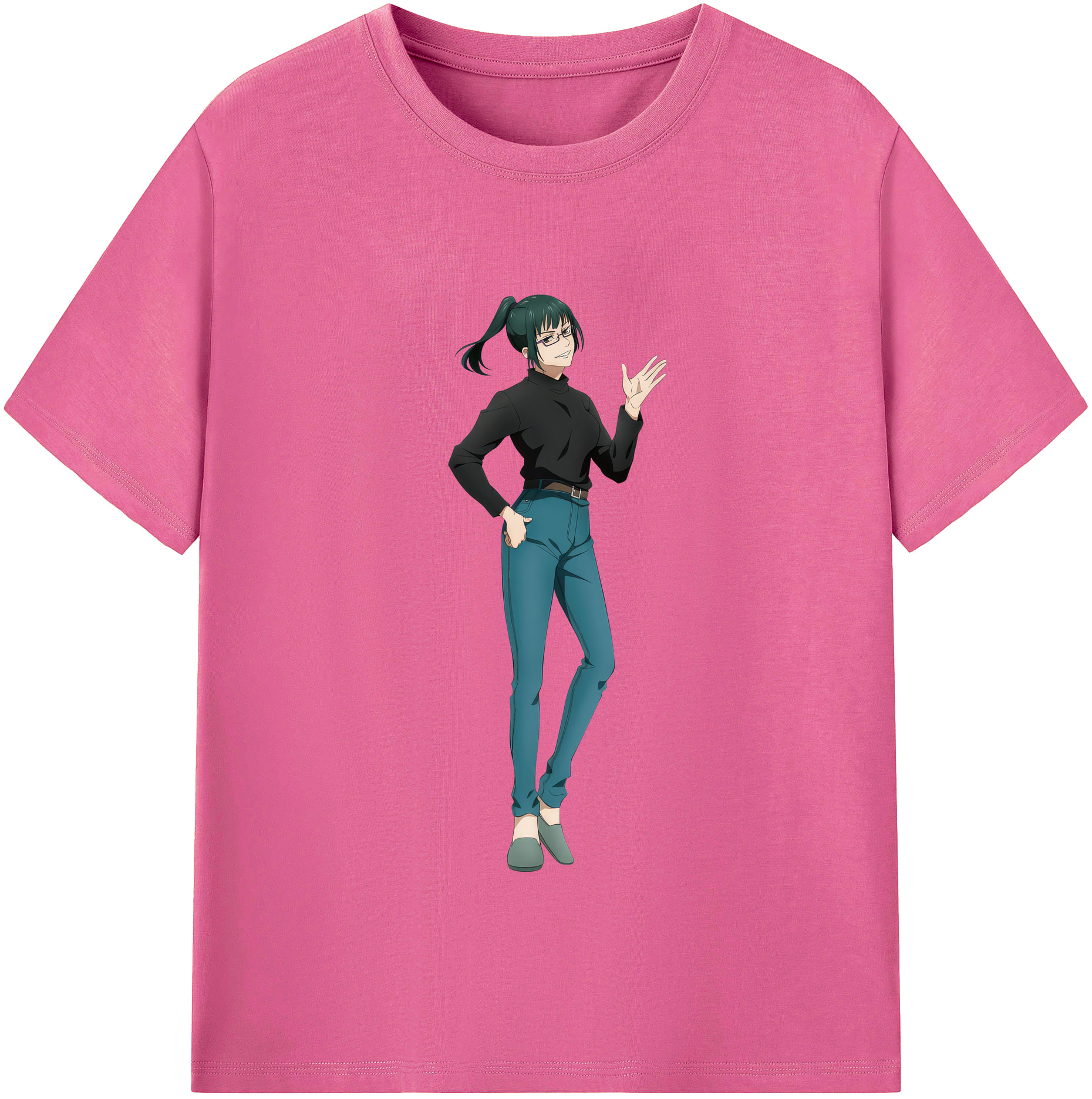 （画像用） 呪術廻戦 Jujutsu Kaisen レディースカジュアルプリントTシャツ（綿100％）