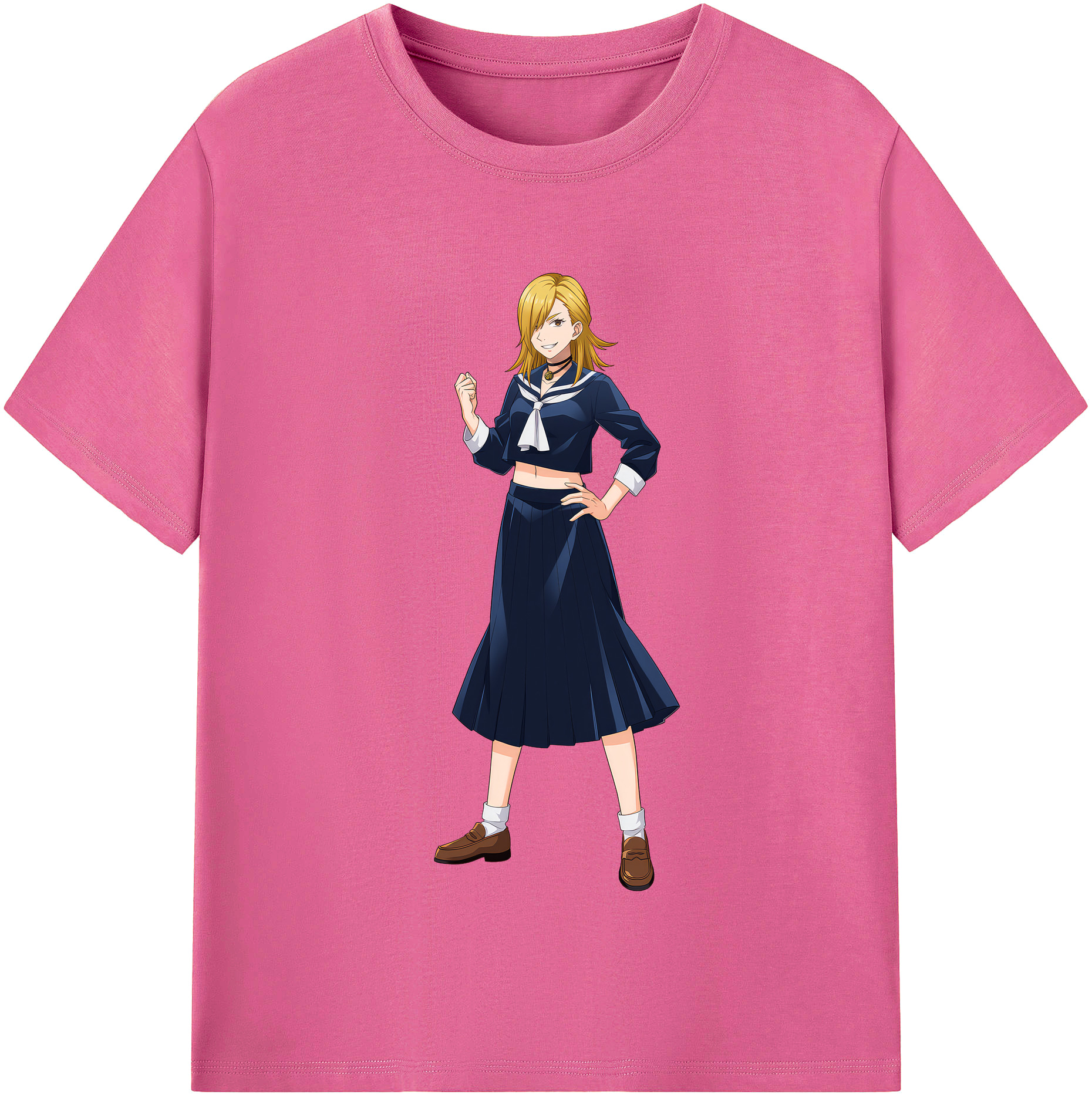 （画像用） 呪術廻戦 Jujutsu Kaisen レディースカジュアルプリントTシャツ（綿100％）