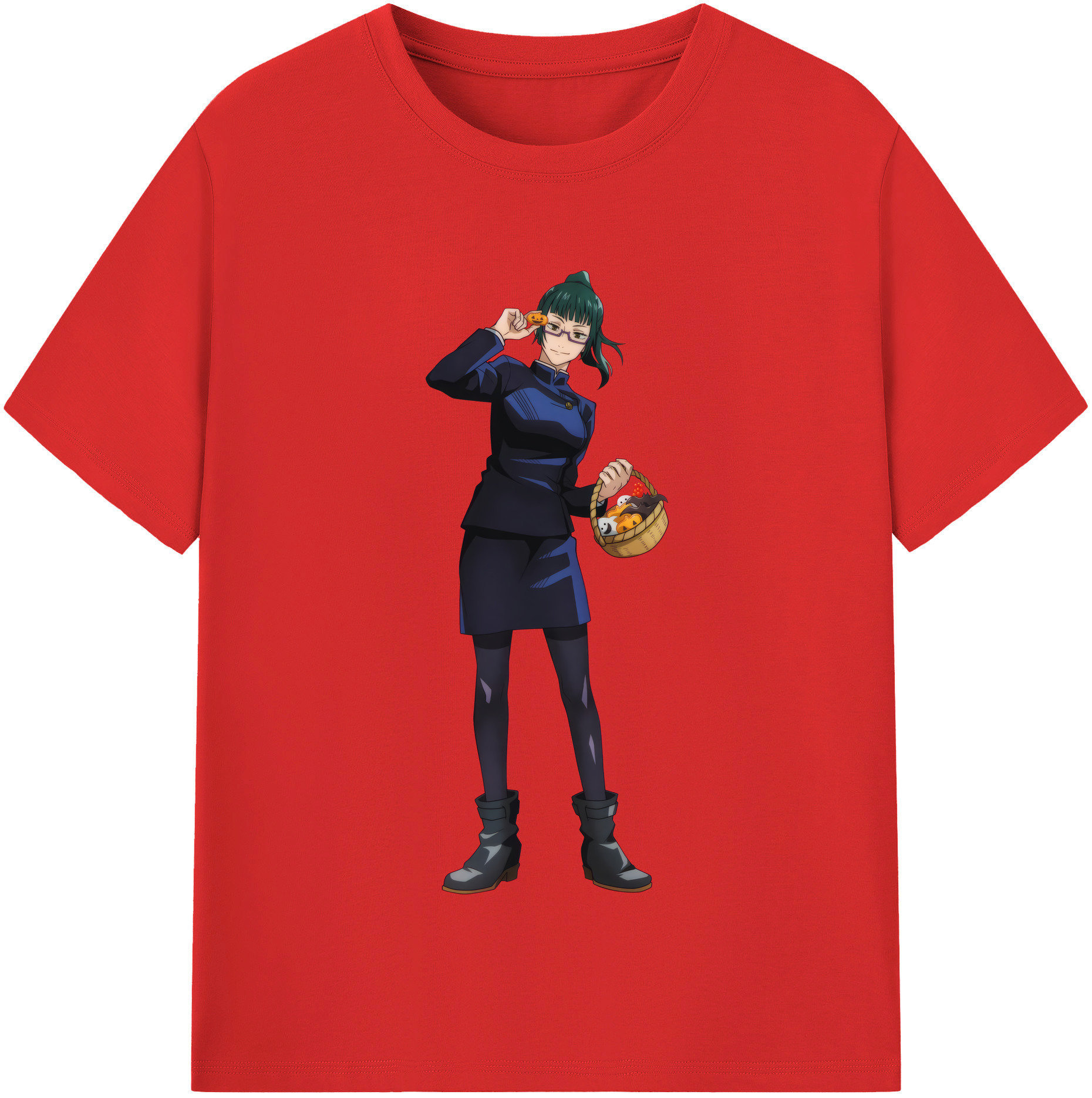 （画像用） 呪術廻戦 Jujutsu Kaisen レディースカジュアルプリントTシャツ（綿100％）
